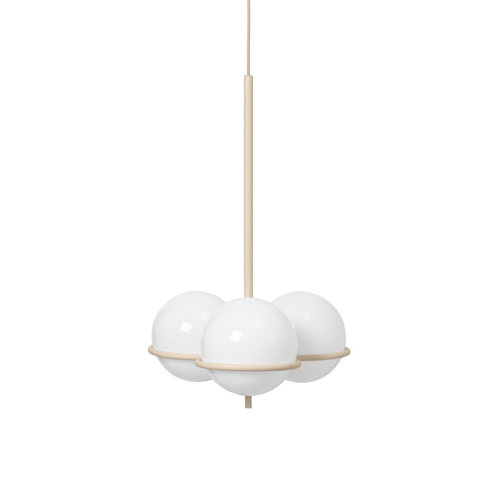 FERM LIVING Era Chandelier - Modern Scandinavian Pendant Light in Cashmere Finish | Perfect for Dining Room, Bedroom or Living Room Lighting Decor