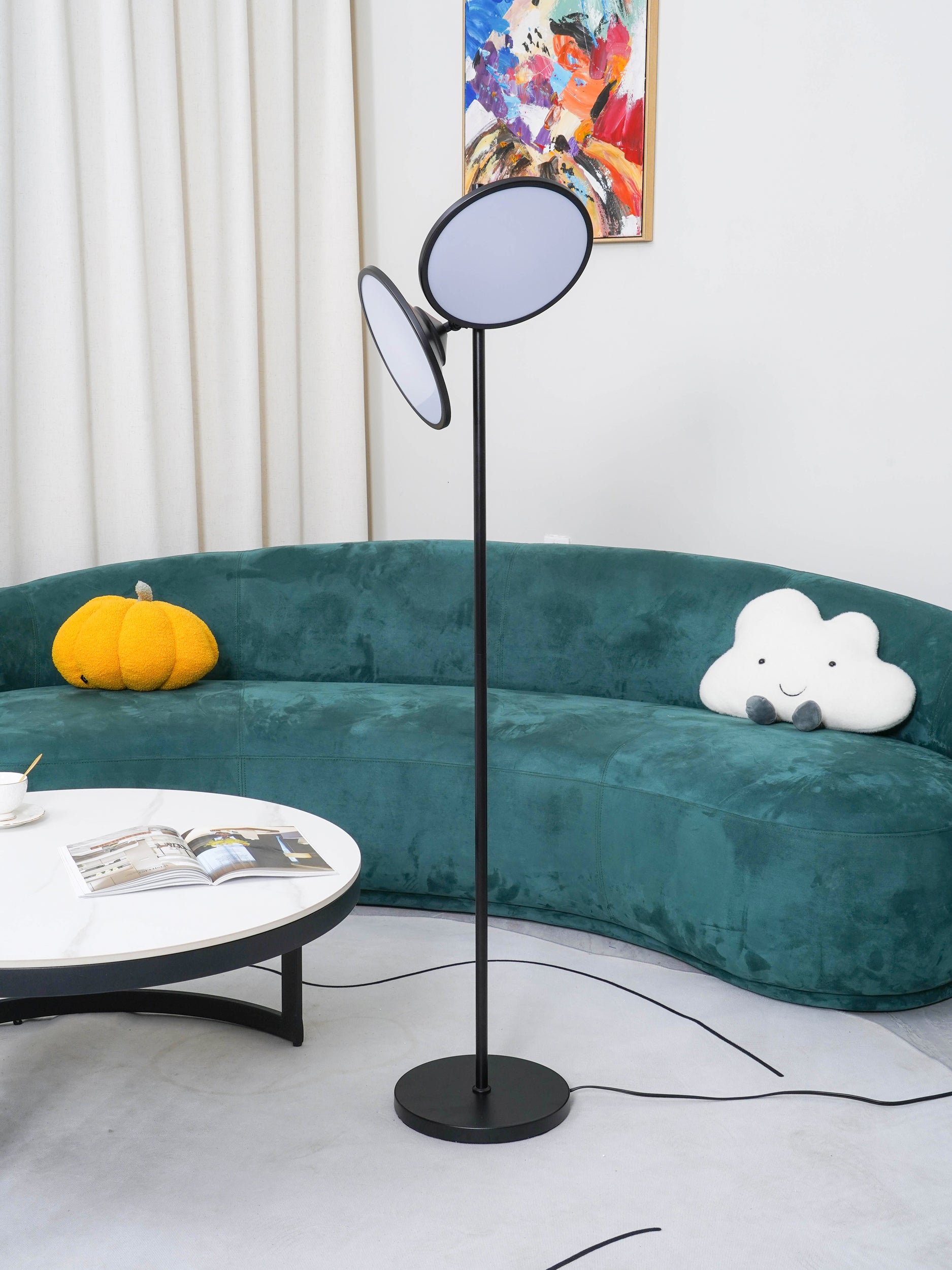Modern Bulat Floor Lamp - Adjustable LED Standing Light for Living Room, Bedroom & Office - Bright & Energy Efficient Home Decor Lighting