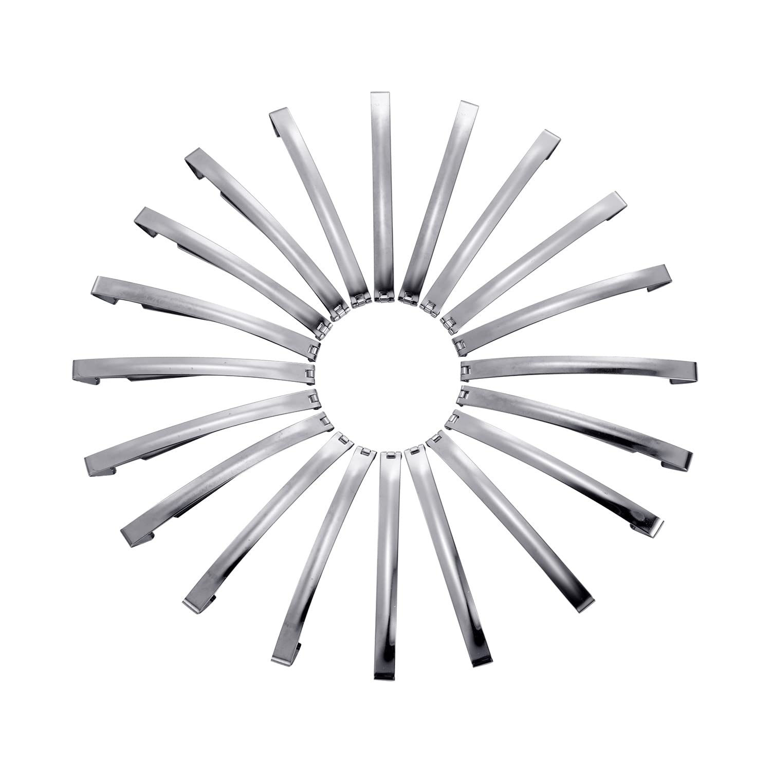 UJOY 20 Pack Silver Metal French Barrette Hair Clips - 3.5 Inch Single Prong Pins for Women & Girls (90mm) - Perfect for DIY Crafts, Bridal Hairstyles & Everyday Hair Accessories