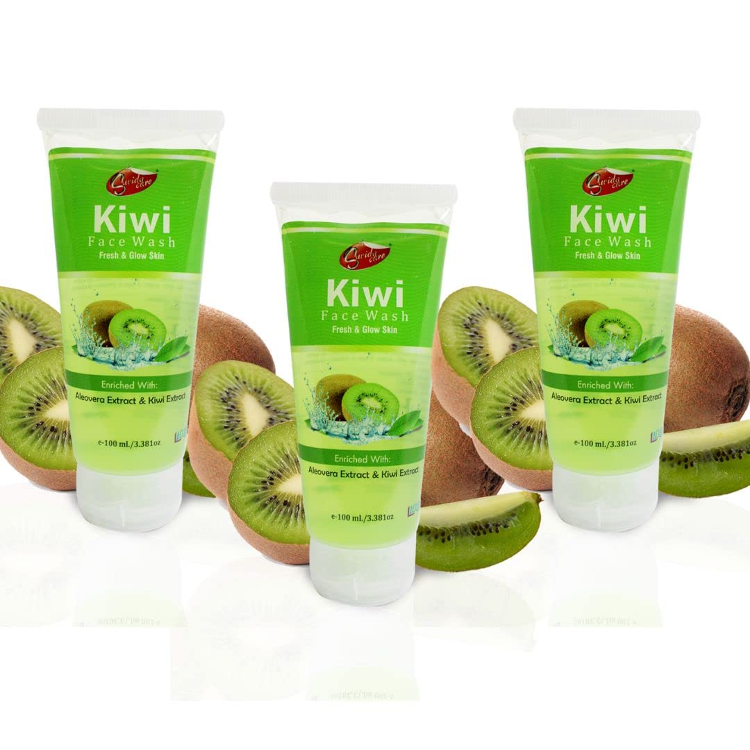 Kiwi & Aloe Vera Face Wash - 100ml (Pack of 3) | Gentle Cleansing for Acne-Prone & Sensitive Skin | Daily Skincare Routine