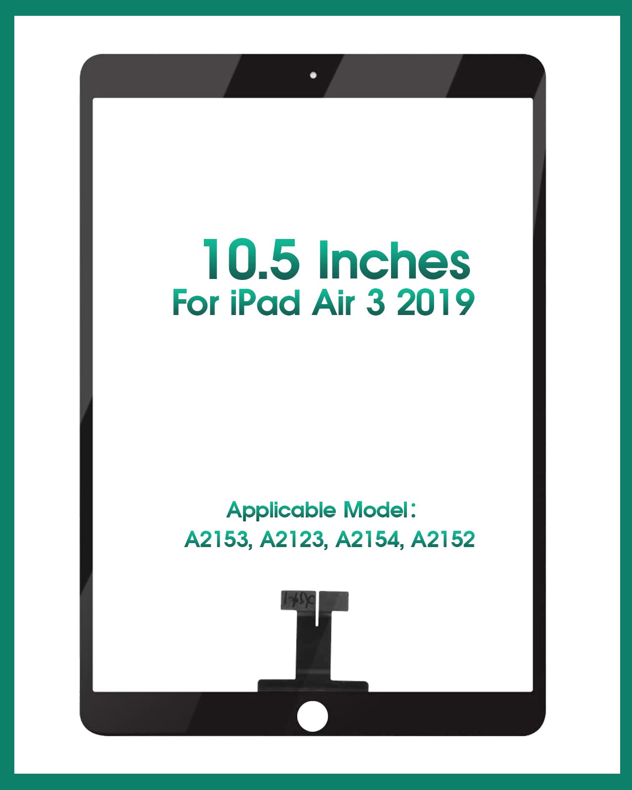 Original Title: Touch Screen Repair Kit for iPad Air 3 2019 A2153 A2123 A2152, for iPad Pro 10.5 (2017) Digitizer A1701 A1709 (Black)   Optimized Title: **iPad Air 3 (2019) & iPad Pro 10.5 (2017) Touch Screen Digitizer Replacement Kit – Compatible with Models A2153, A2123, A2152, A1701, A1709 – DIY Repair Kit (Black) – Perfect for Cracked or Unresponsive Screen Fix**