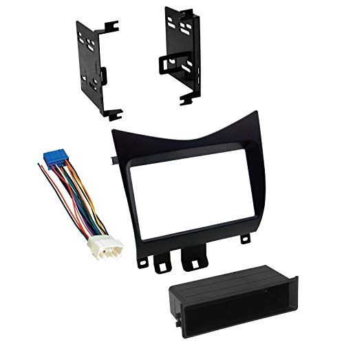 2003-2007 Honda Accord Double Din or Single Din Stereo Radio Installation Kit with Wire Harness - Perfect for Car Audio Upgrades & DIY Installations
