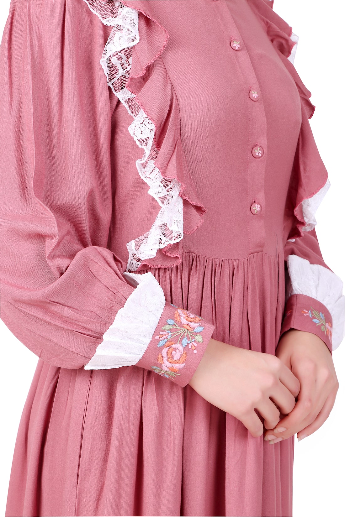 Comfortable Nursing-Friendly Soft Rayon Abaya Dress for Muslim Women - Perfect for Maternity, Breastfeeding & Everyday Wear