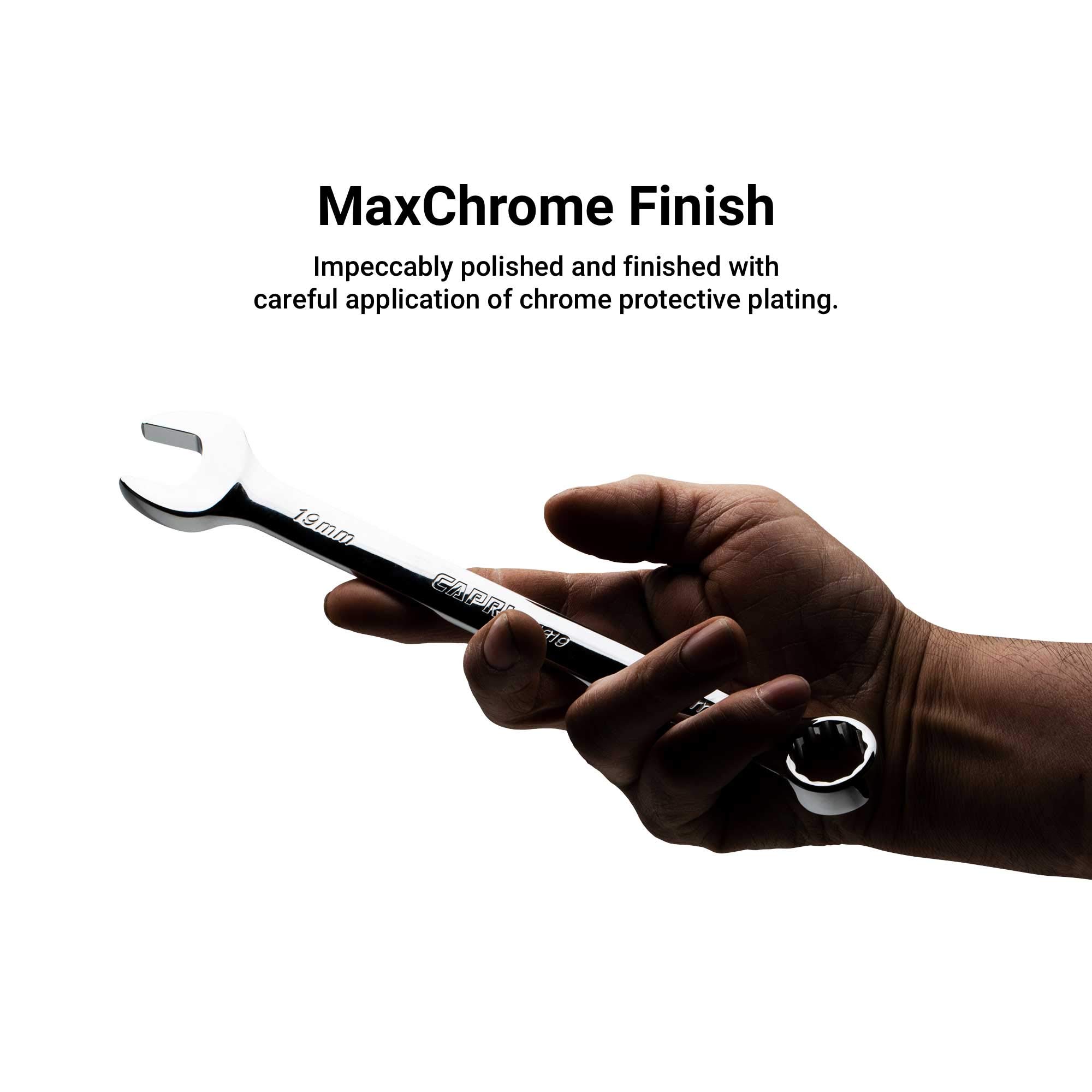 Capri Tools 14mm 12-Point Metric Combination Wrench - Chrome Plated (1-1314) - Perfect for Automotive Repair, Machinery Maintenance & DIY Projects