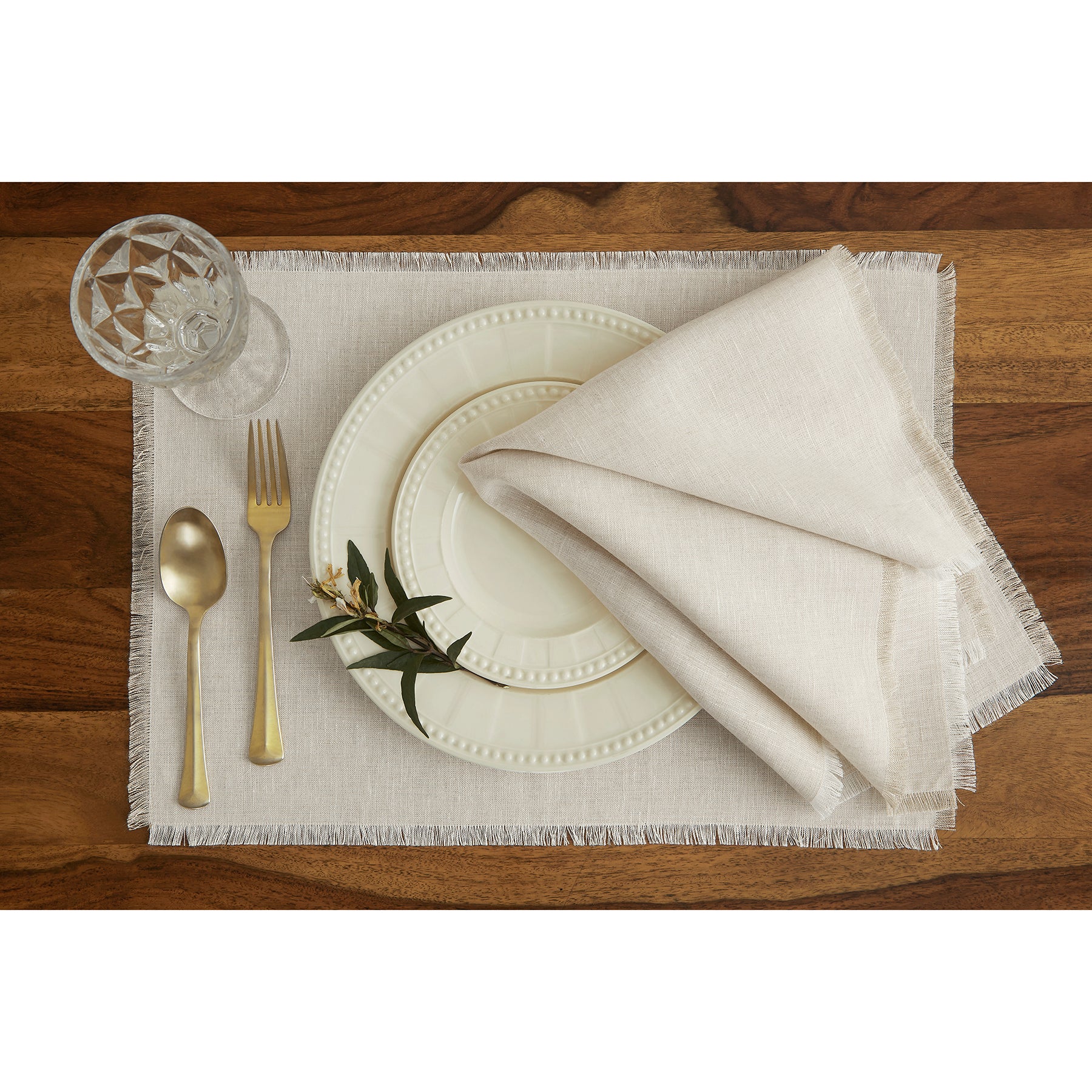Elegant Fringe Napkins Set of 4 - Premium Cotton Decorative Table Linens for Dinner Parties, Weddings & Home Decor