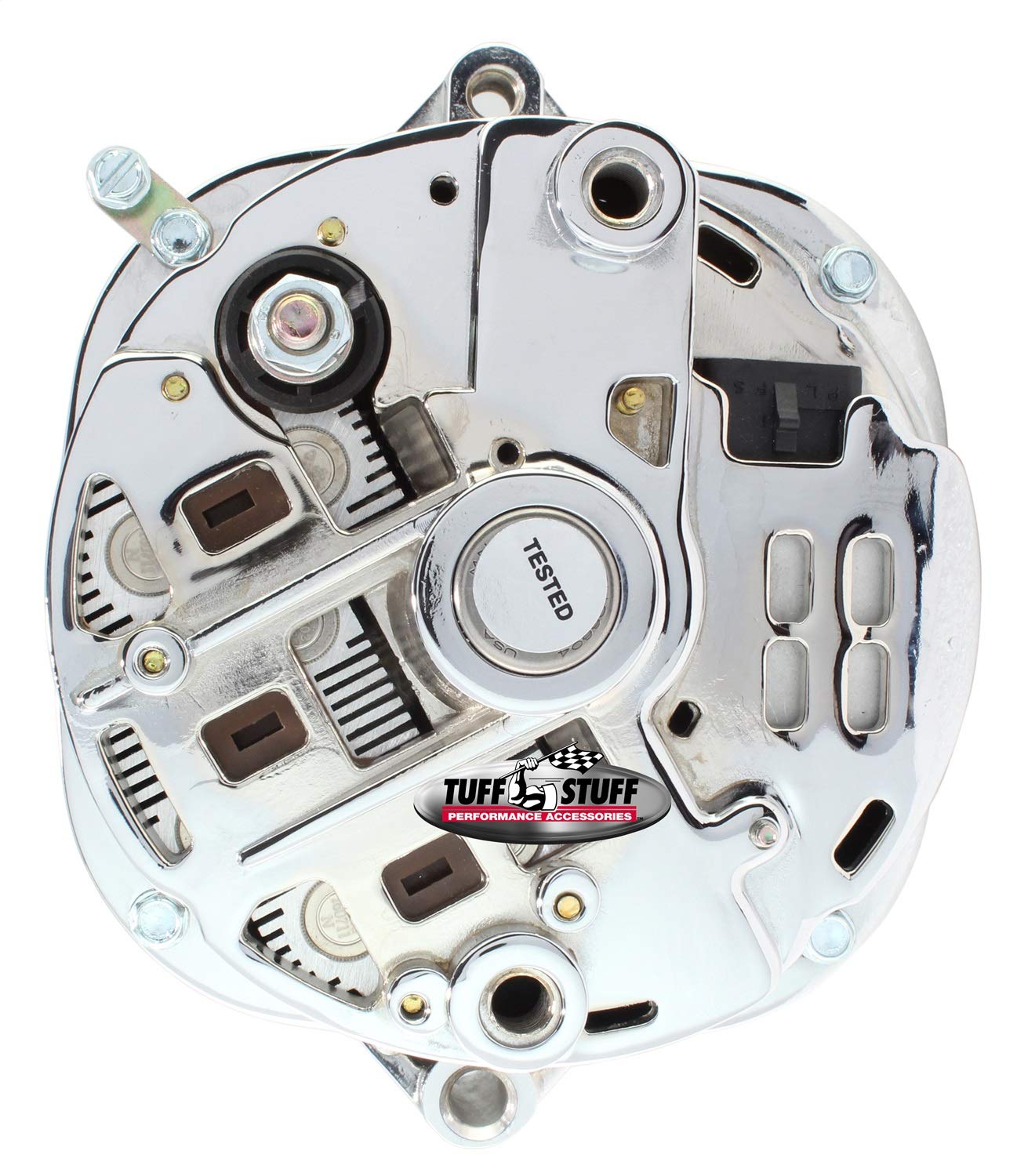 Tuff Stuff 8173NA 140 Amp Chrome Alternator for GM Vehicles 1995-1998 | High-Performance Replacement Part for Trucks, SUVs & Classic Cars
