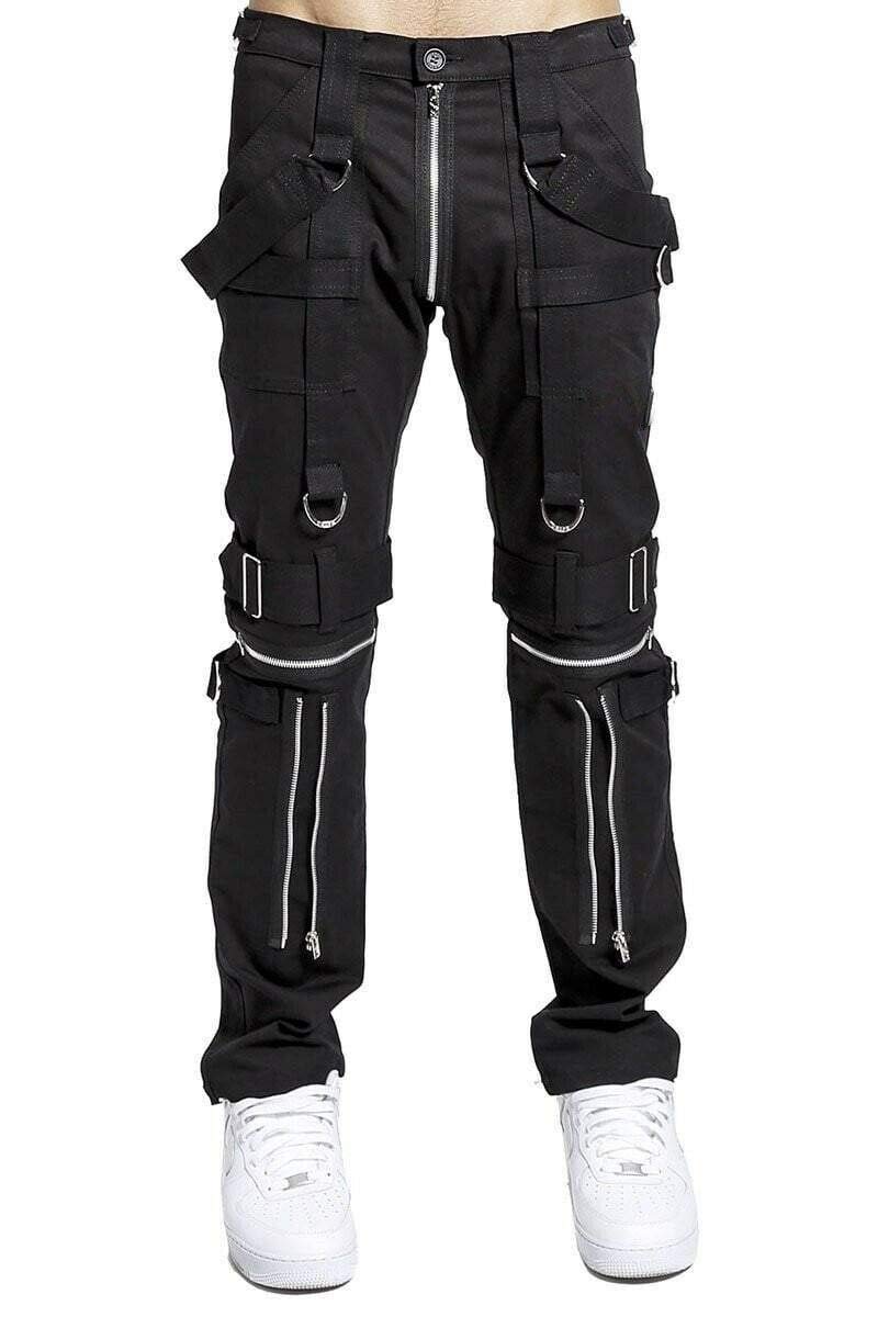 Premium Gothic Bondage Pants for Men - Punk Rock Emo Trousers with Adjustable Straps | Alternative Fashion for Concerts, Halloween & Cosplay