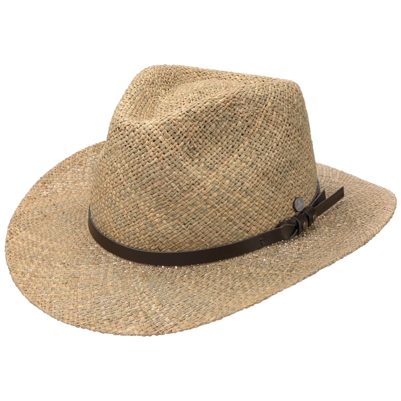 Lierys Natural Seagrass Western Cowboy Hat for Women & Men - Stylish Sun Protection for Outdoor, Beach, and Country Events