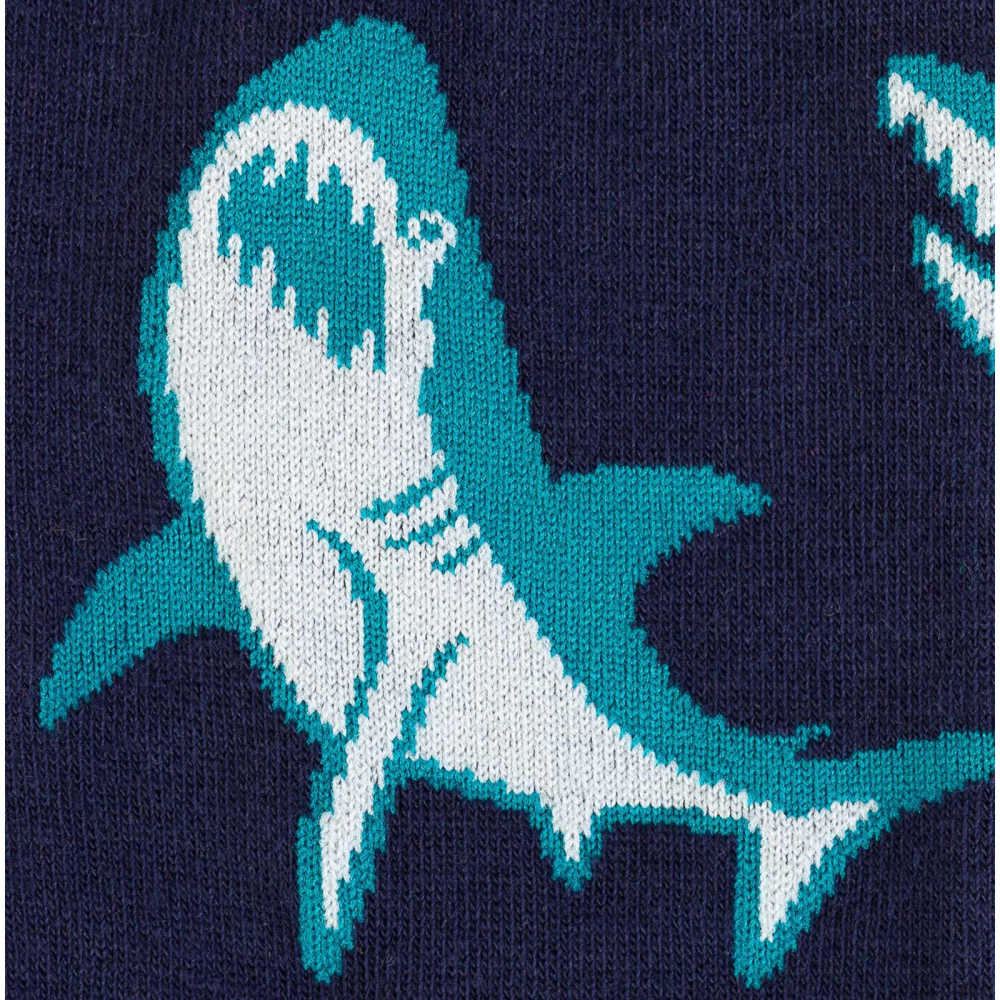Shark Attack Crew Socks for Men - Fun & Comfortable Novelty Socks - Perfect for Casual Wear, Gifts & Shark Lovers
