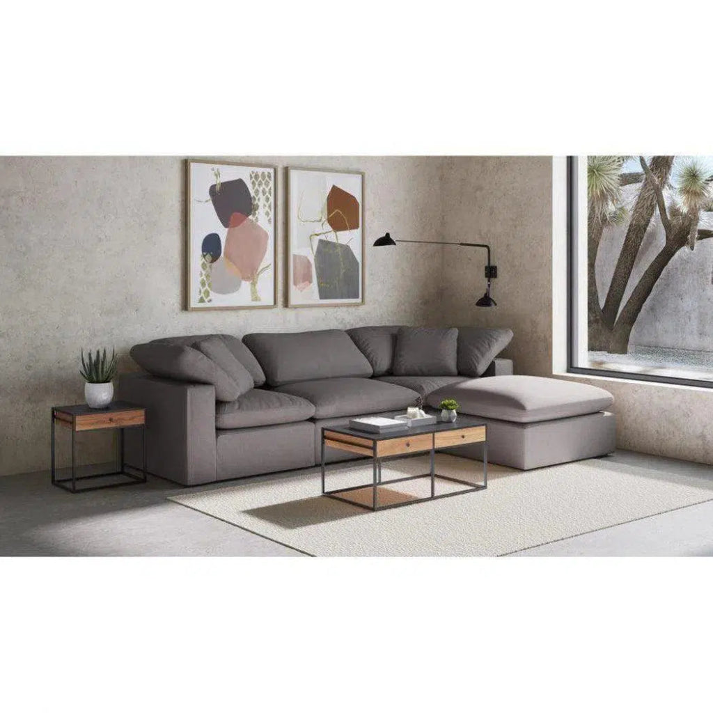 5-Piece Stain-Resistant Terra Grey Dream Modular Sectional Sofa Set - Perfect for Living Room, Family Room & Home Theater Seating