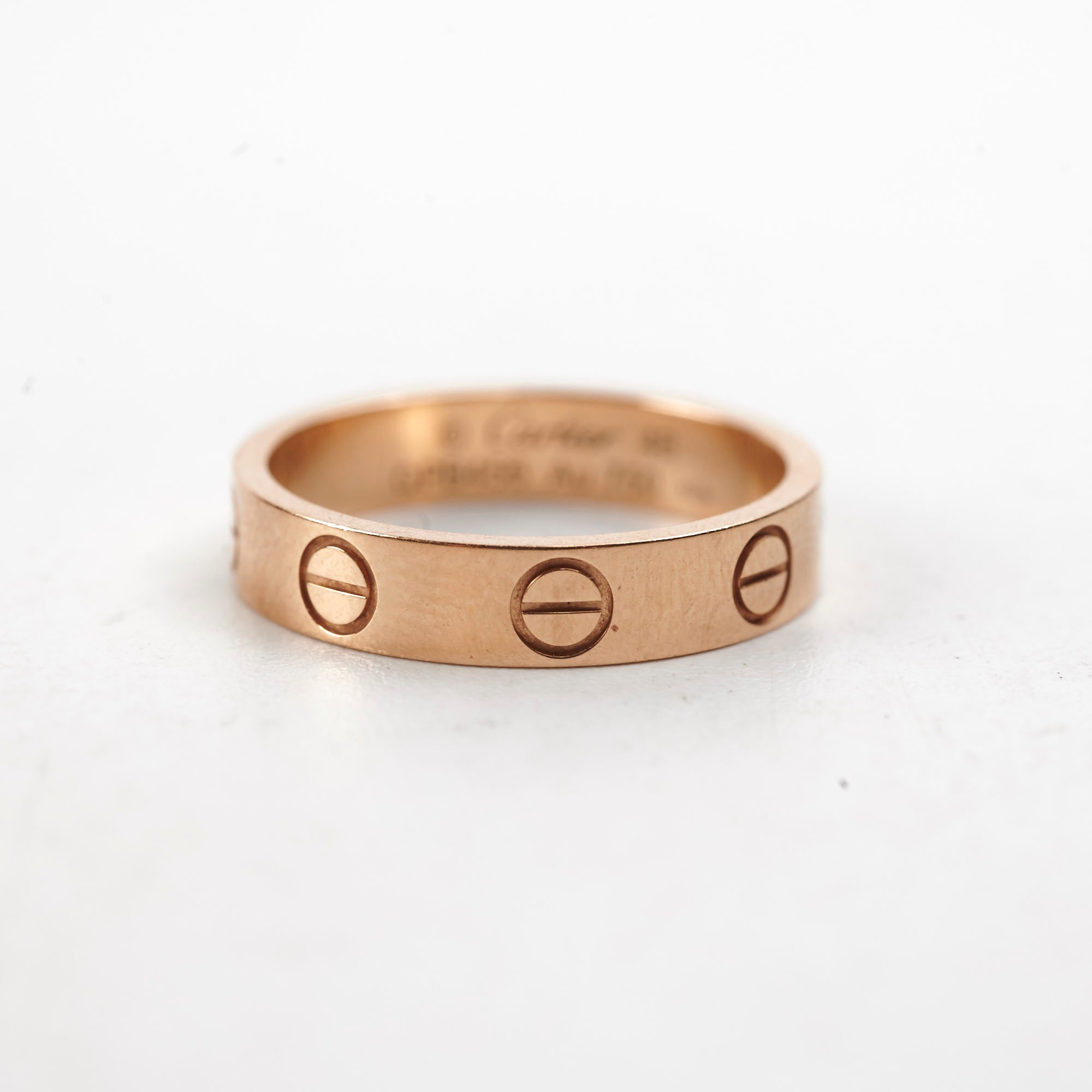 Cartier Love Wedding Band Ring - 18K Pink Gold Size 48 for Women | Luxury Bridal Jewelry, Anniversary Gift, Engagement Ring for Special Occasions