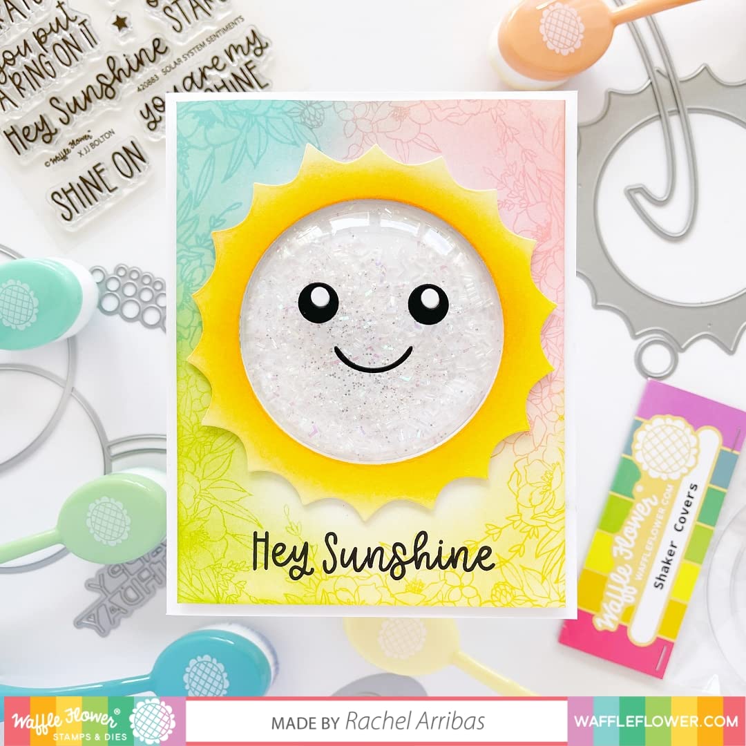 Puffy Circle Waffle Flower Shaker Covers for Card Making & Scrapbooking - Add Dimension & Shine to DIY Craft Projects - Perfect for Handmade Greeting Cards, Journals, and Home Decor