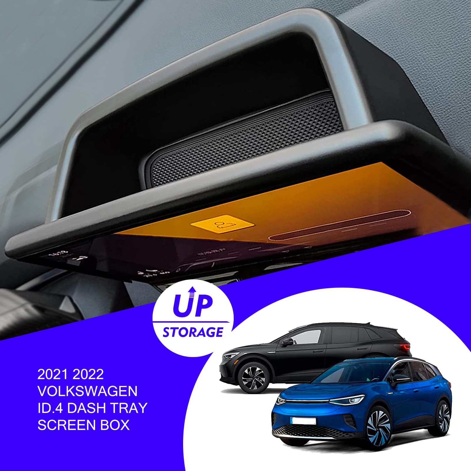 2023 VW ID.4 Dash Storage Tray Organizer - Perfect Fit for Volkswagen ID.4 ID4 2021 2022 2023 Models (12’’ Navigation Screen Only) | Center Console Accessory for Phone, Keys & Small Items | Ideal for Road Trips & Daily Commuting