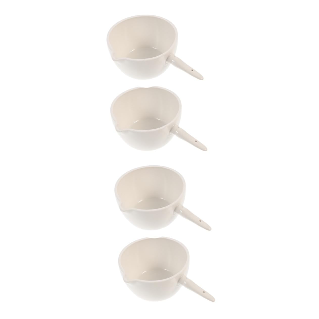 VOSAREA 4 Pcs 150ml Ceramic Evaporating Dishes - High Temperature Resistant Lab Evaporating Basins for Chemistry Experiments - Perfect for School Labs, Scientific Research & Industrial Applications