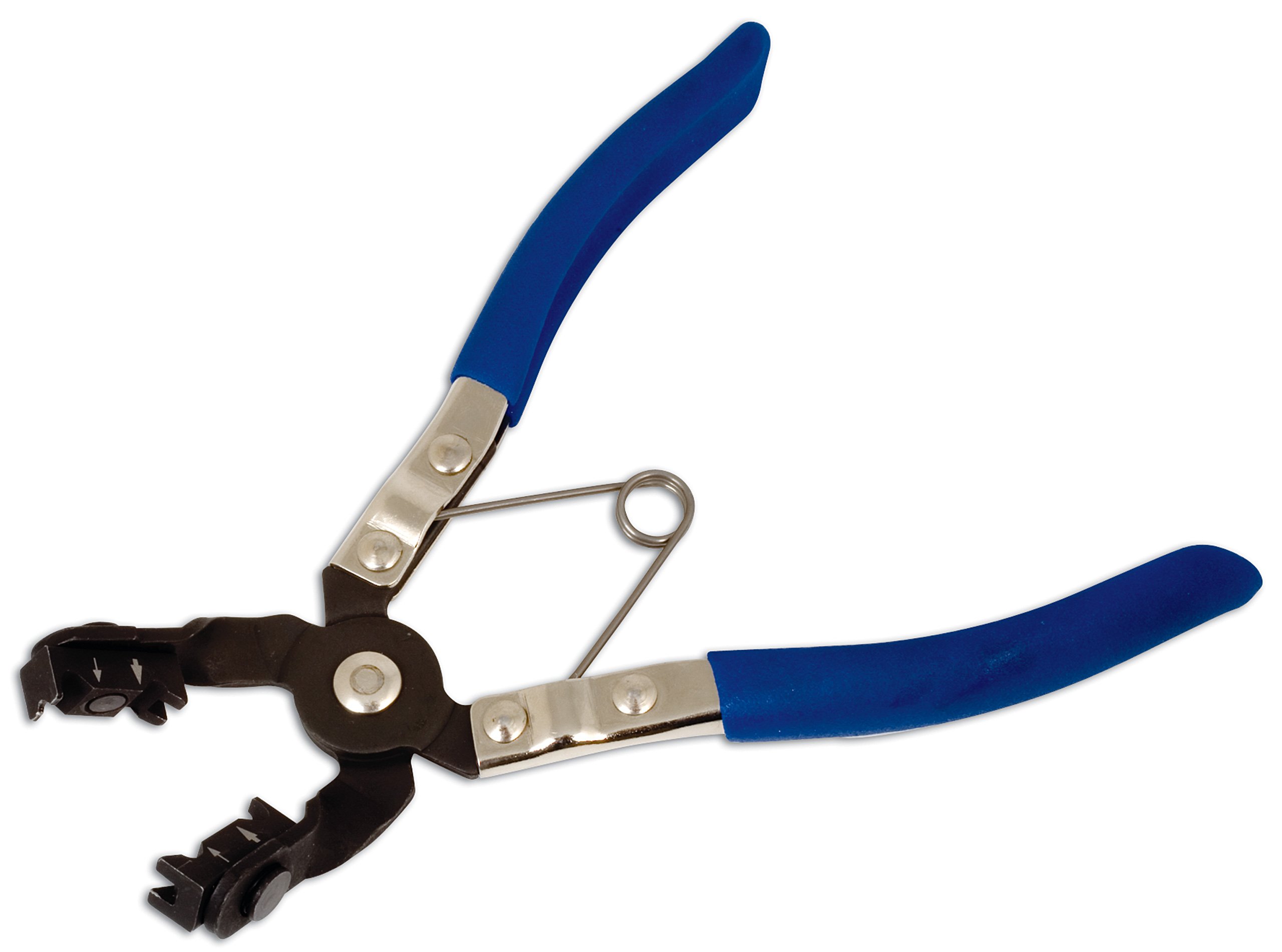 Laser 4231 Angled Swivel Jaw Hose Clamp Pliers - Heavy Duty Blue Hose Clamp Removal Tool for Automotive, Plumbing & HVAC Repairs