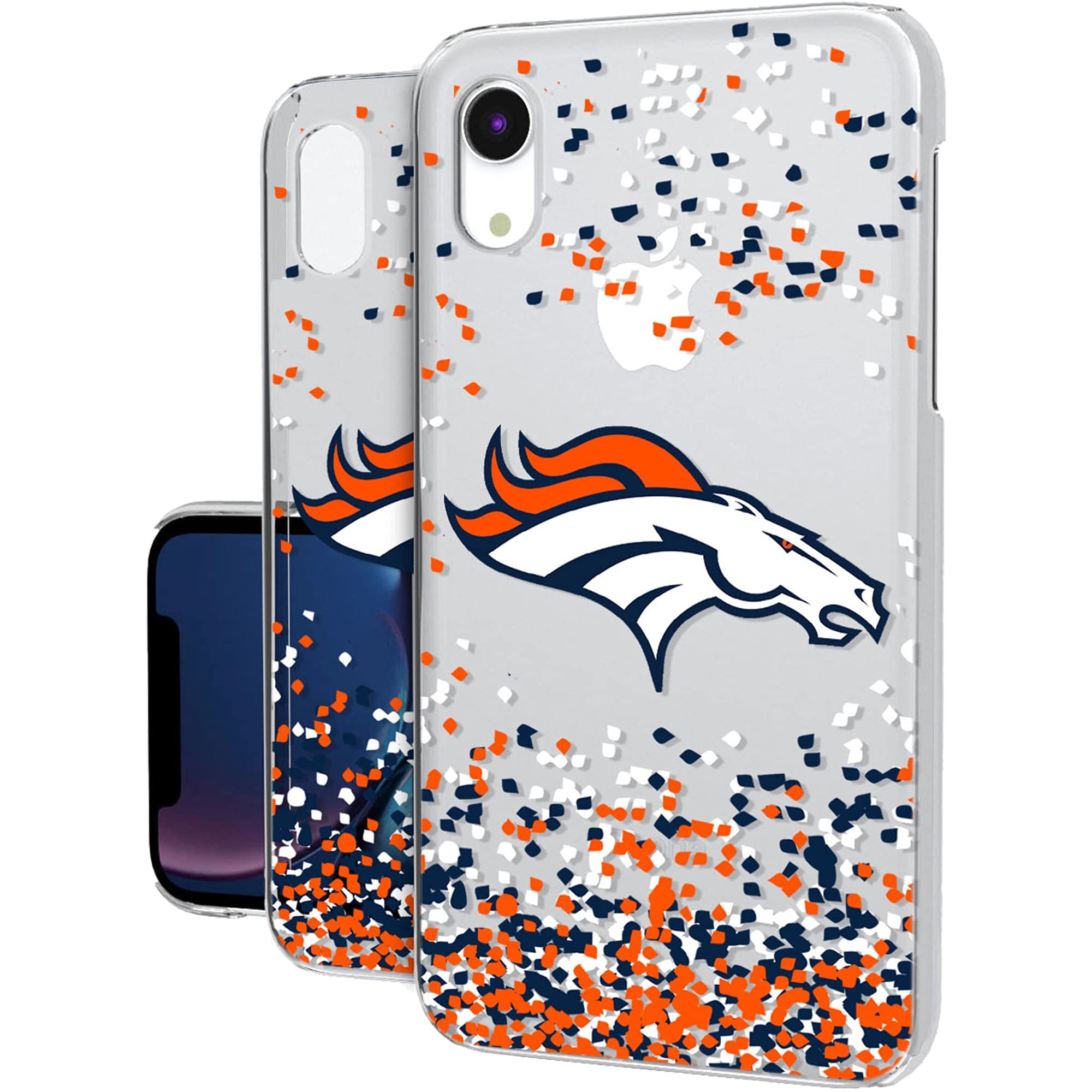 NFL iPhone Clear Case with Confetti Design - Durable Protective Phone Cover for Football Fans | Perfect for Game Day, Tailgating & Showing Team Spirit