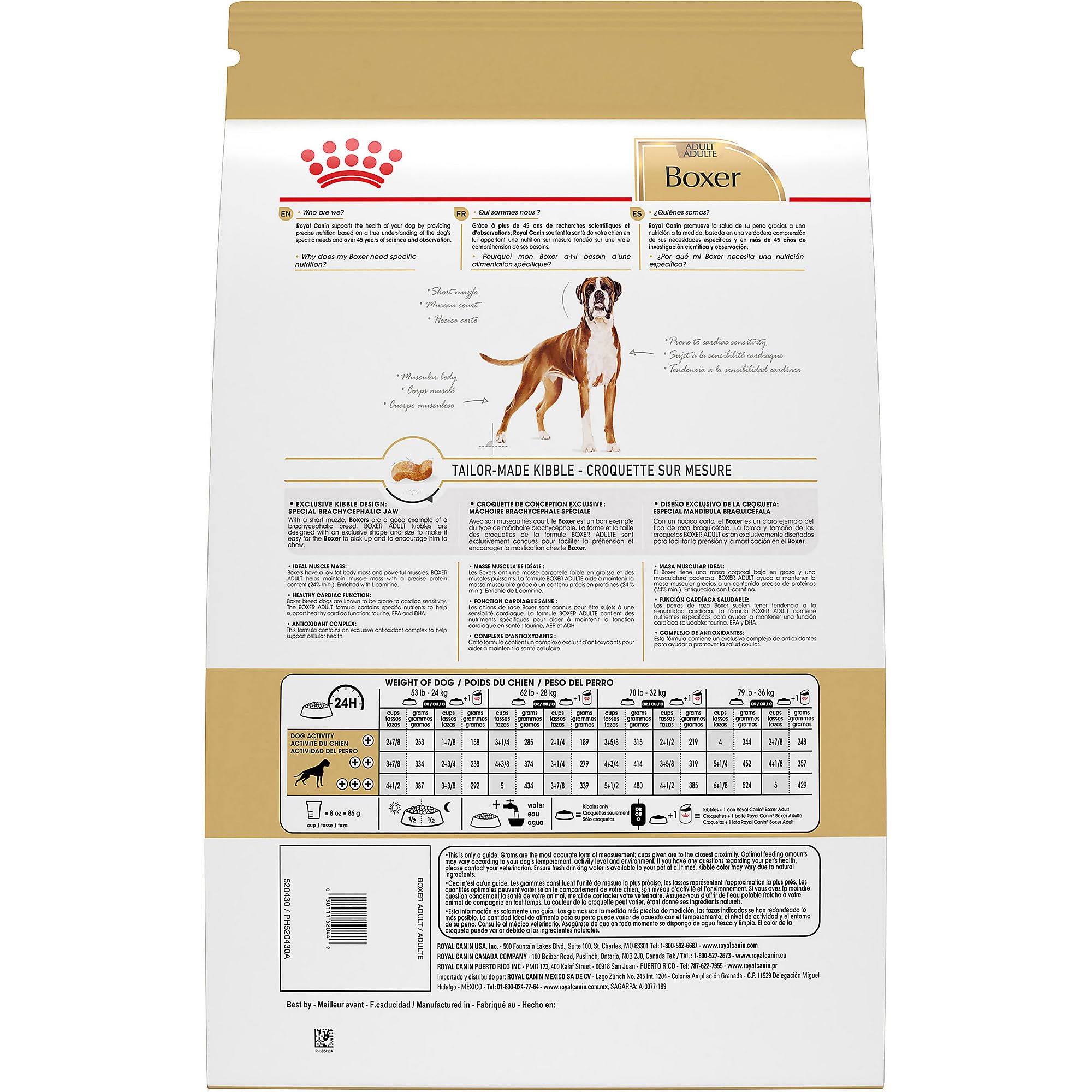 Royal Canin Boxer Adult Dry Dog Food - 30 lb Bag | High Protein Nutrition for Boxer Dogs | Perfect for Active Adult Dogs & Daily Feeding