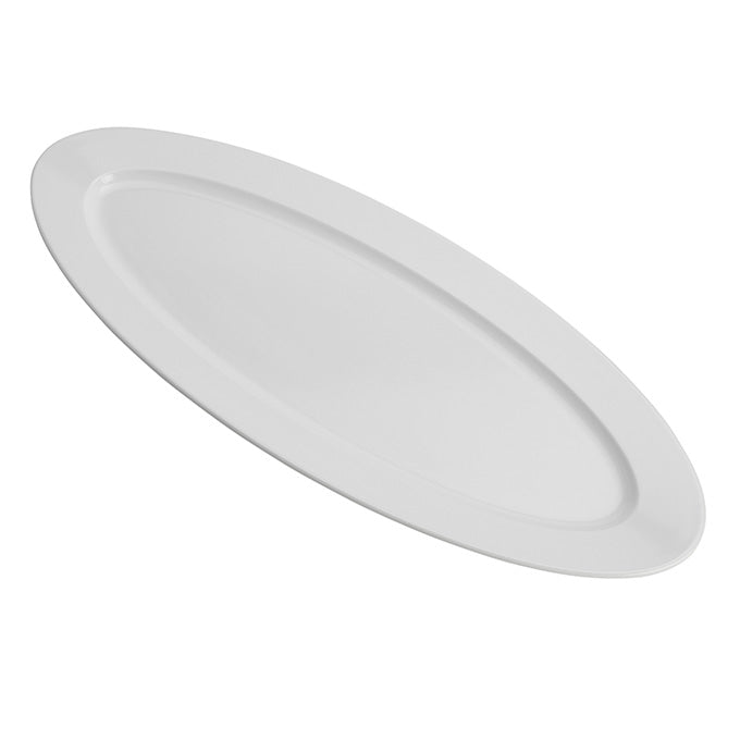 American Metalcraft 28 x 11.25 Inch White Oval Melamine Serving Platter - Perfect for Buffets, Catering, and Party Appetizers