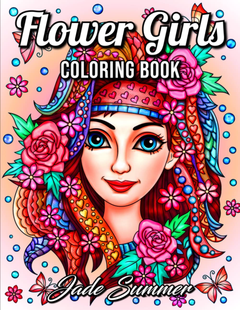 Flower Girls: Cute Manga Adult Coloring Book with Fun Hairstyles & Beautiful Floral Patterns | Stress Relief & Relaxation for Women | Perfect for Art Therapy, Mindfulness & Creative Hobbies