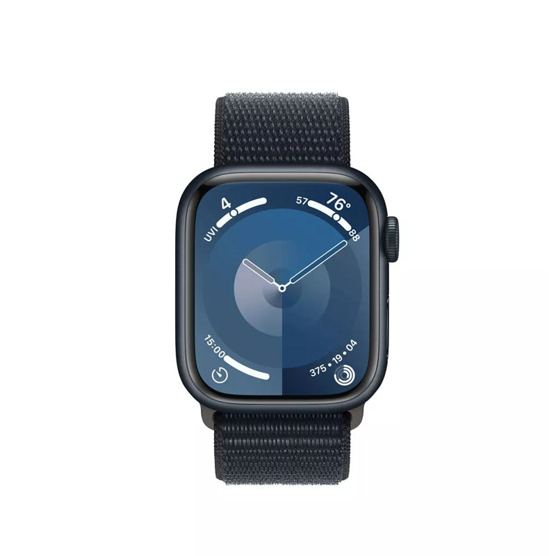 Apple Watch Series 9 (GPS) 41mm Midnight Aluminum Case with Midnight Sport Loop Band - Adjustable Smartwatch for Fitness Tracking & Daily Wear