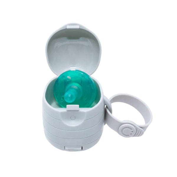 Ubbi On The Go Pacifier Holder - Baby Pacifier Clip with Secure Strap for Strollers, Car Seats & Diaper Bags - BPA-Free Silicone Teether for Newborns & Infants - Perfect for Travel, Outings & Everyday Use