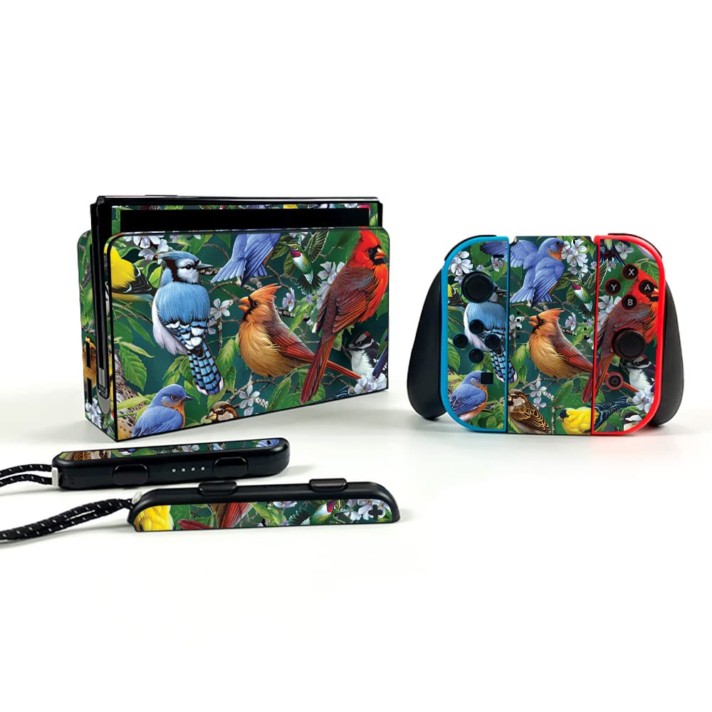 MightySkins Vinyl Decal Wrap Cover Compatible with Nintendo Switch OLED - Backyard Gathering Design | Protective & Durable Skin | Easy to Apply & Remove | Made in USA | Perfect for Gaming, Travel & Home Entertainment