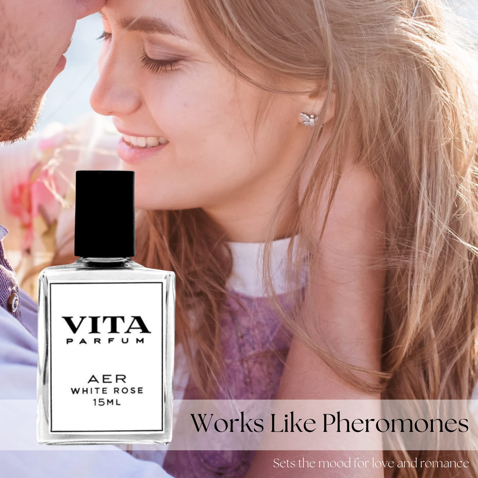 White Rose Perfume Oil for Women - Vegan, Cruelty-Free Mini Roll-On Essential Oil (15ml) | Attraction & Manifestation Aromatherapy | Perfect for Daily Wear, Meditation & Gift Giving