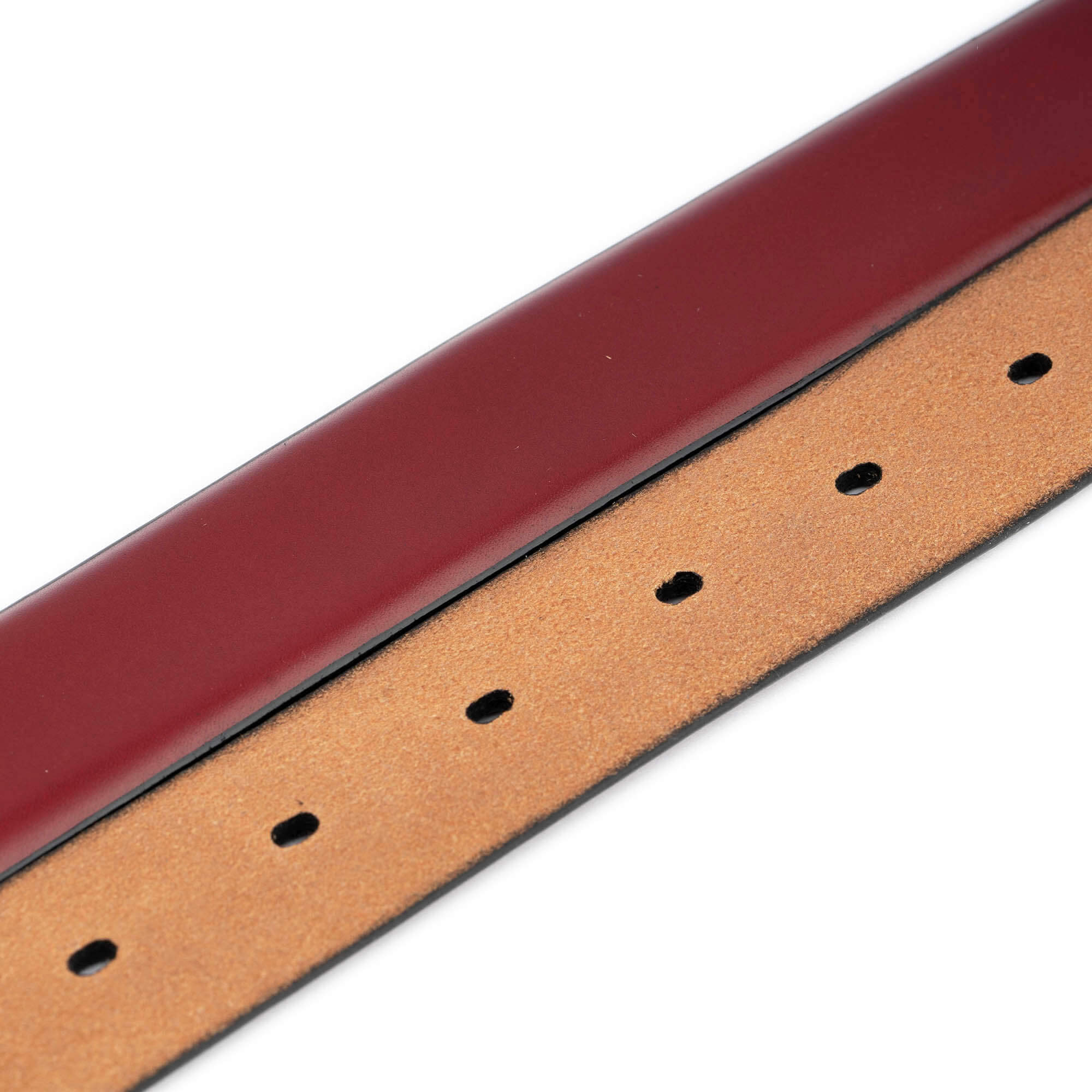 Premium Burgundy Leather Belt for Men - Replacement Strap Compatible with Dunhill Buckles | Formal & Casual Wear, Office & Special Occasions