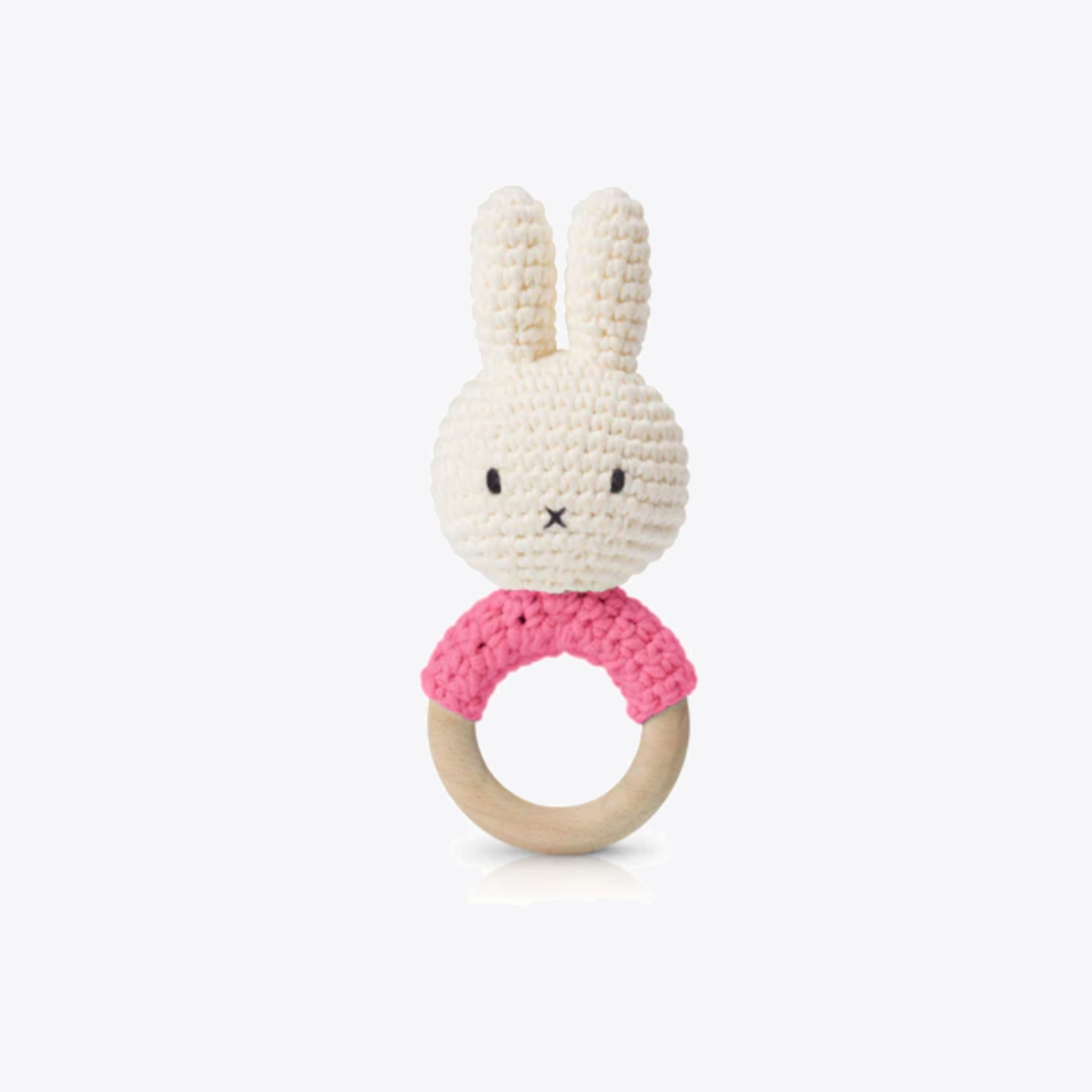 Miffy Baby Teether - BPA-Free Soothing Teething Toy for Infants & Toddlers, Dark Pink | Perfect for On-the-Go, Daycare & Home Use