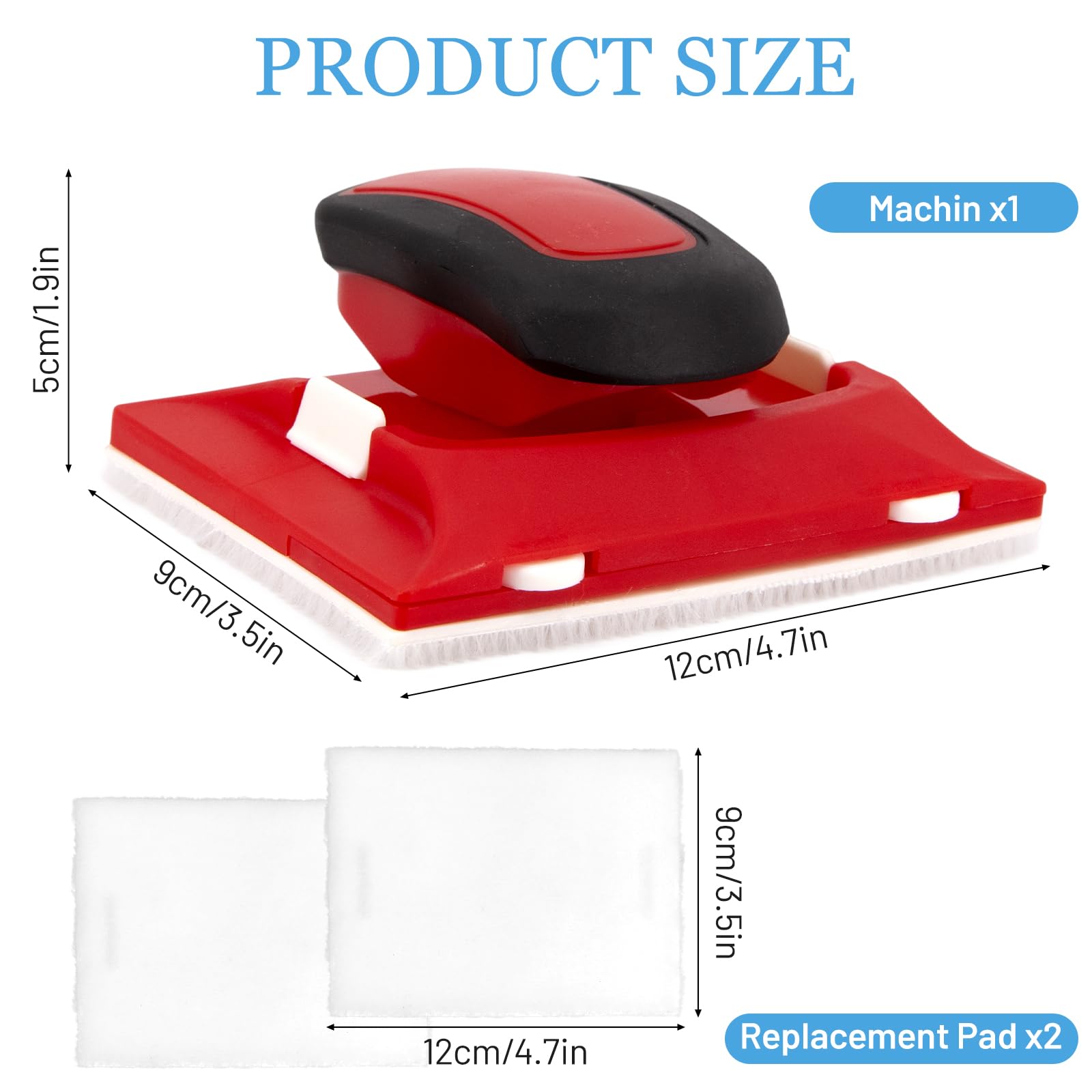 Professional Paint Edger Tool Kit - Precision Edge Painting Tool with 2 Replacement Pads for Clean Lines & Even Paint Application | Perfect for Walls, Trim, Ceilings & DIY Home Projects