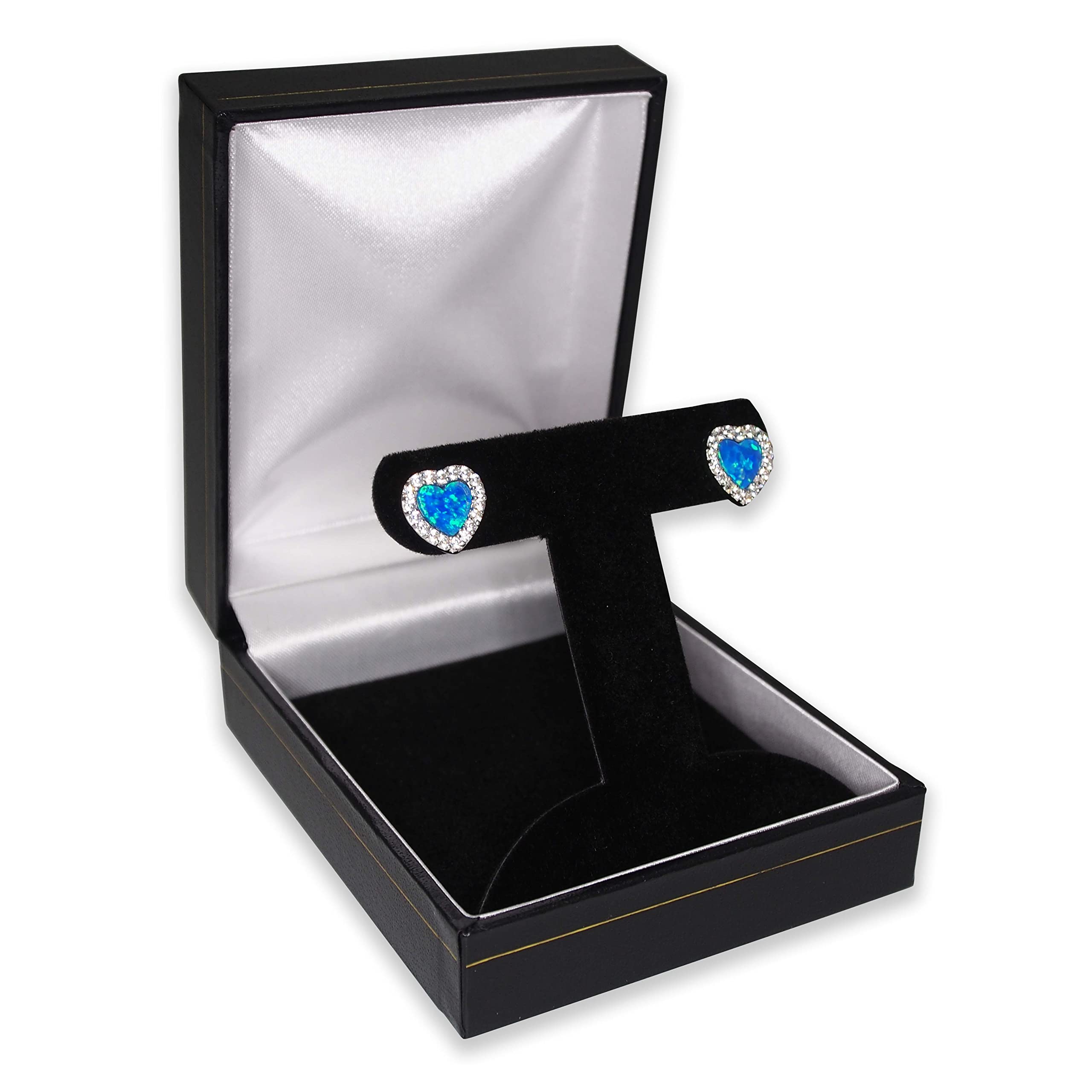 Classic Black T-Shaped Earring Box - Jewelry Organizer for Travel, Gift Giving & Storage | Elegant Earring Display Case for Women & Girls