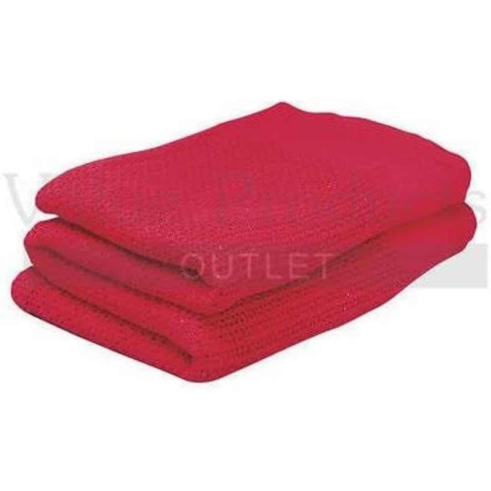 Steroplast Red Cotton Cellular First Aid Blanket - Emergency Survival Blanket for First Aid Kits, Camping, Hiking & Outdoor Adventures - Thermal Insulation for Safety & Warmth