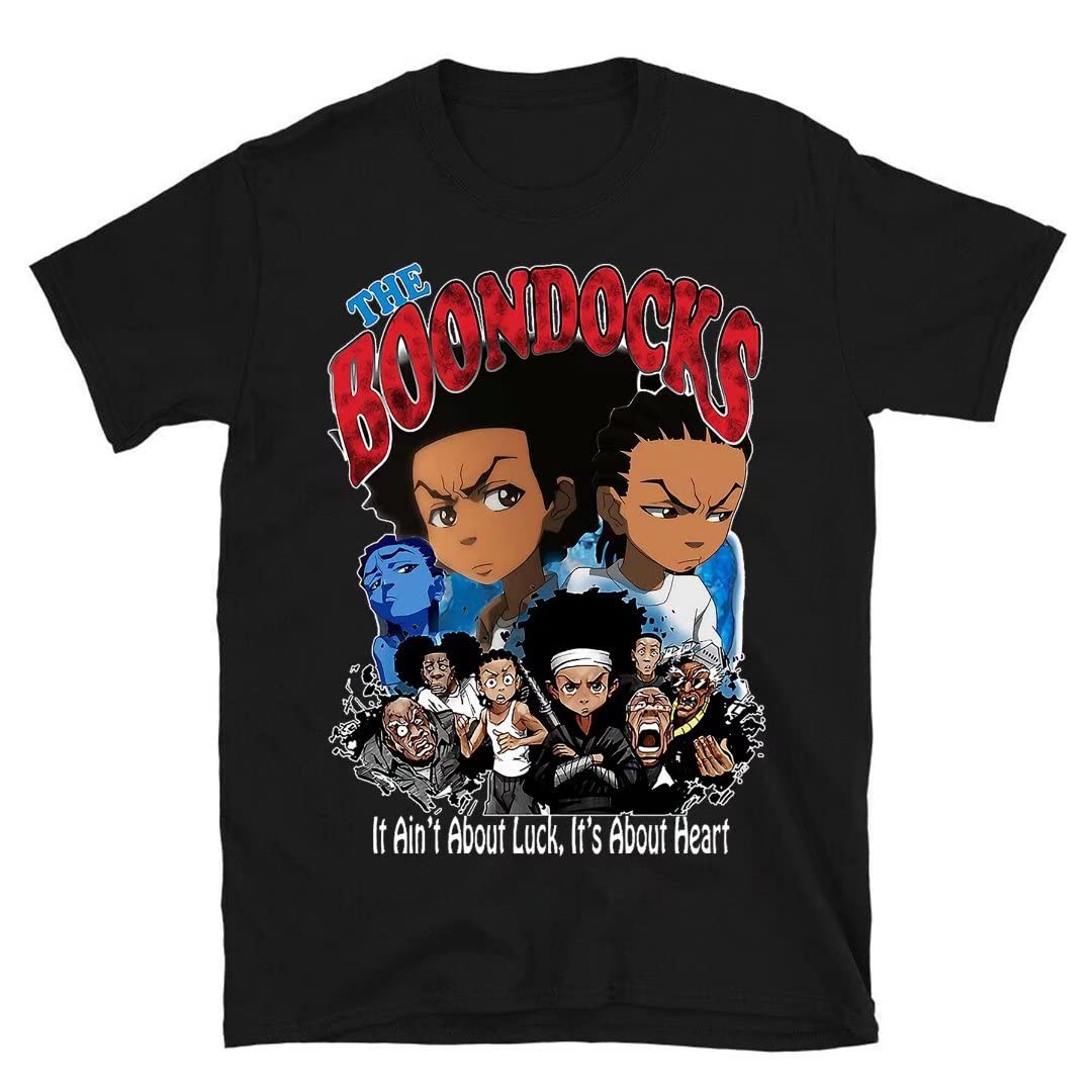 The Boondocks Vintage Cartoon Unisex T-Shirt - Short Sleeve Graphic Tee for Men & Women - Perfect for Casual Wear, Anime Conventions, and Street Style Outfits