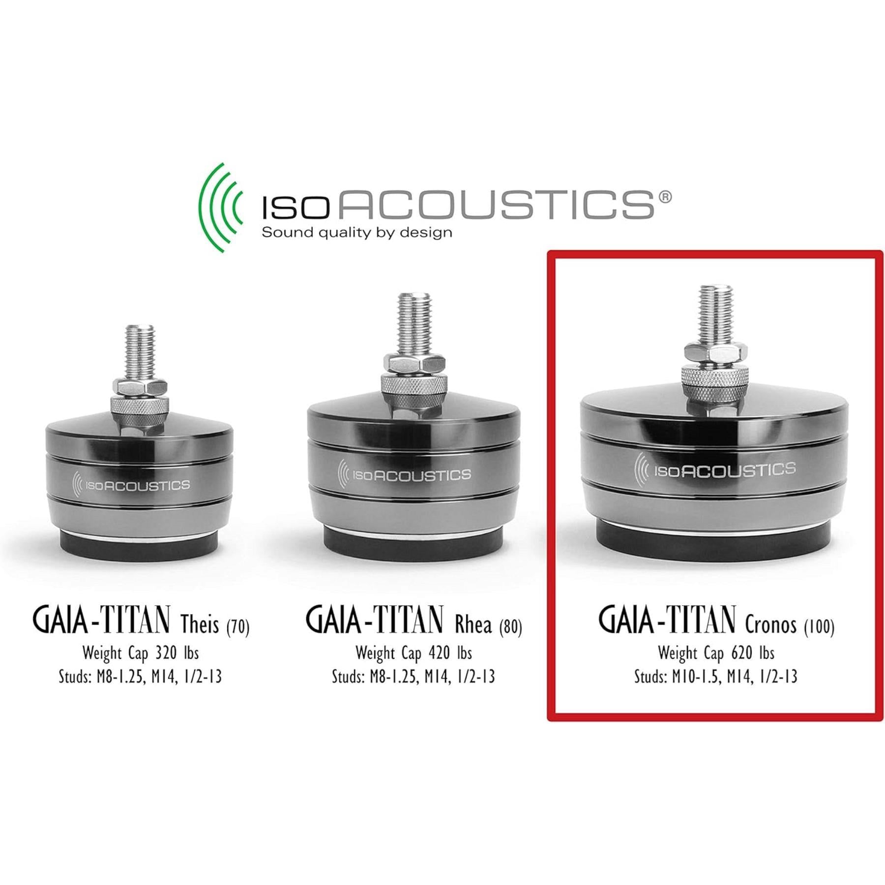 IsoAcoustics GAIA TITAN Series Speaker Isolation Feet (Set of 4) - Premium Audio Equipment for Home Theater & Studio Sound Systems