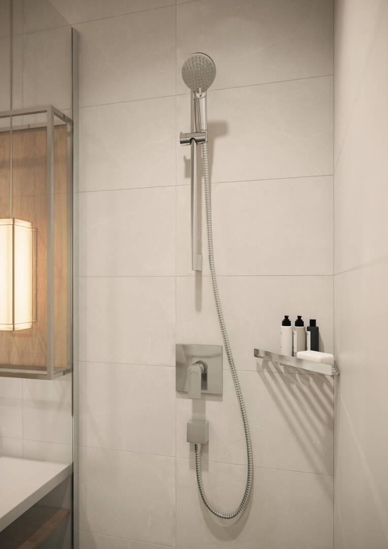 Hansgrohe AddStoris Corner Basket Chrome 41741000 - Space-Saving Bathroom Storage for Shower Essentials