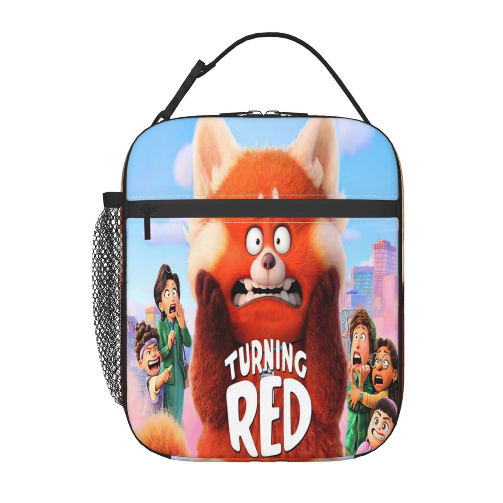 Cute Red Cartoon Insulated Lunch Box - Reusable Waterproof Lunch Bag for Women, Men, Boys & Girls - Portable Meal Prep Cooler Tote for School, Work, Office, Travel & Picnic - Keeps Food Fresh All Day