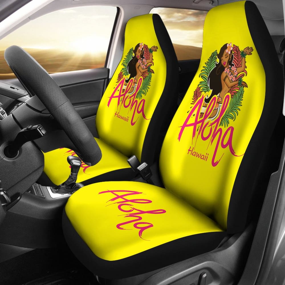 Premium Aloha Floral Car Seat Covers - Breathable & Non-Slip Auto Accessories for Cars, Trucks & SUVs - Perfect for Summer Road Trips & Beach Getaways