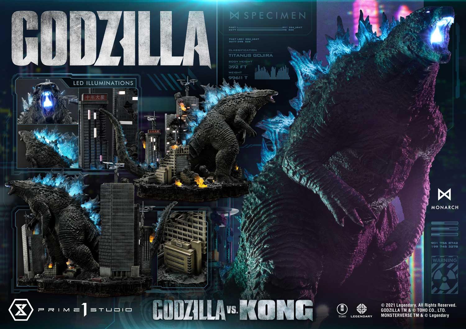 Prime 1 Studio Licensed Godzilla vs Kong Final Battle Statue - Highly Detailed Collectible Figure for Movie Fans & Home Decor | Perfect for Display in Living Room, Office, or Gaming Room