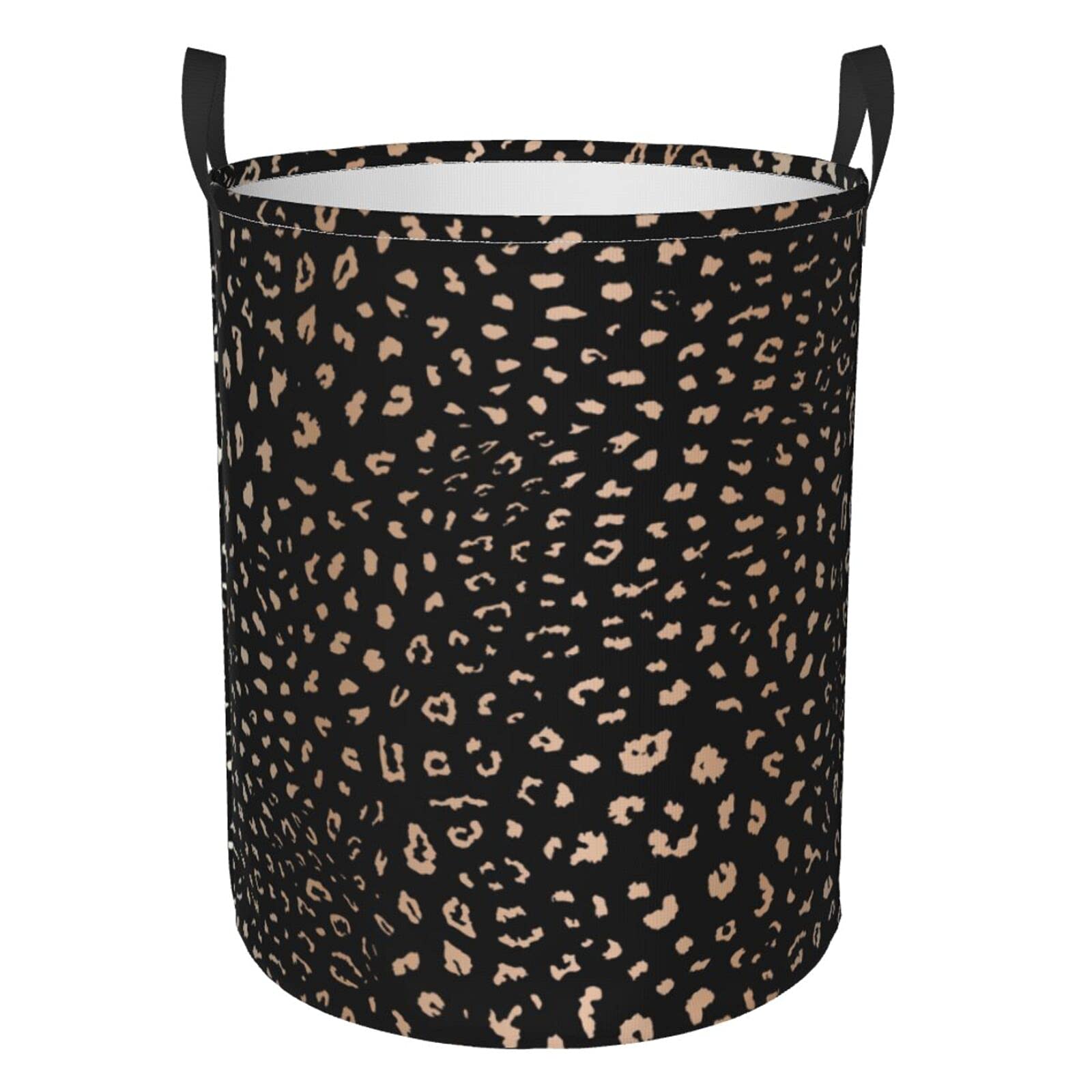 Foruidea Leopard Print Laundry Hamper - Collapsible Clothes Storage Bin with Oxford Fabric for Home, Office, Dorm | Perfect for Nursery, Bedroom, Bathroom Organization & Gift Giving