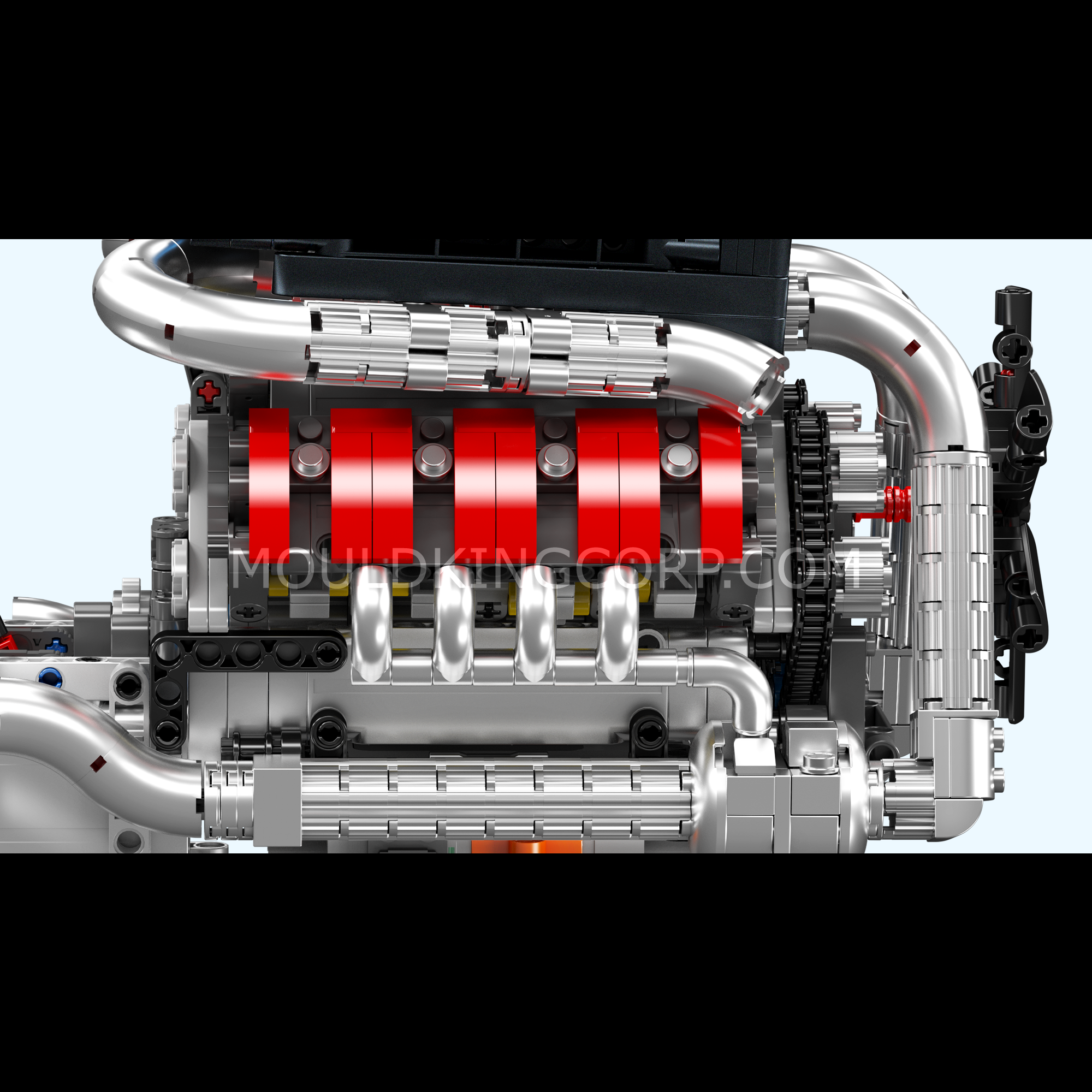 Mould King 10203 M Power V8 Engine & Gearbox Building Set - 1,169 Piece Model Car Kit for Adults & Teens | STEM Educational Toy, DIY Mechanical Engineering Project, Gift for Car Enthusiasts | Display, Learning & Hands-On Fun