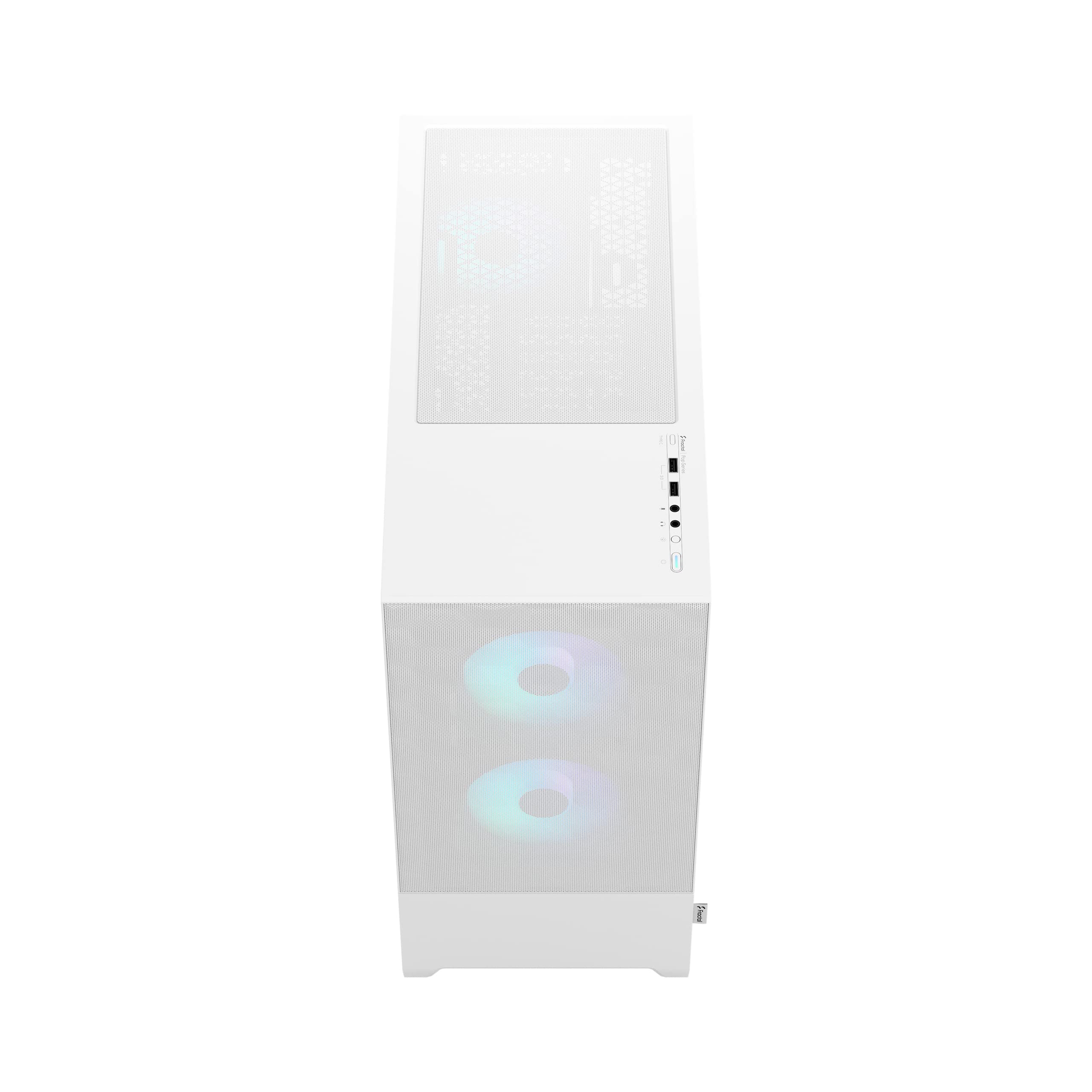 Fractal Design Pop Air RGB White Mid Tower PC Case - Tempered Glass Side Panel, Clear Tint, High Airflow - Perfect for Gaming Rigs & Workstation Builds