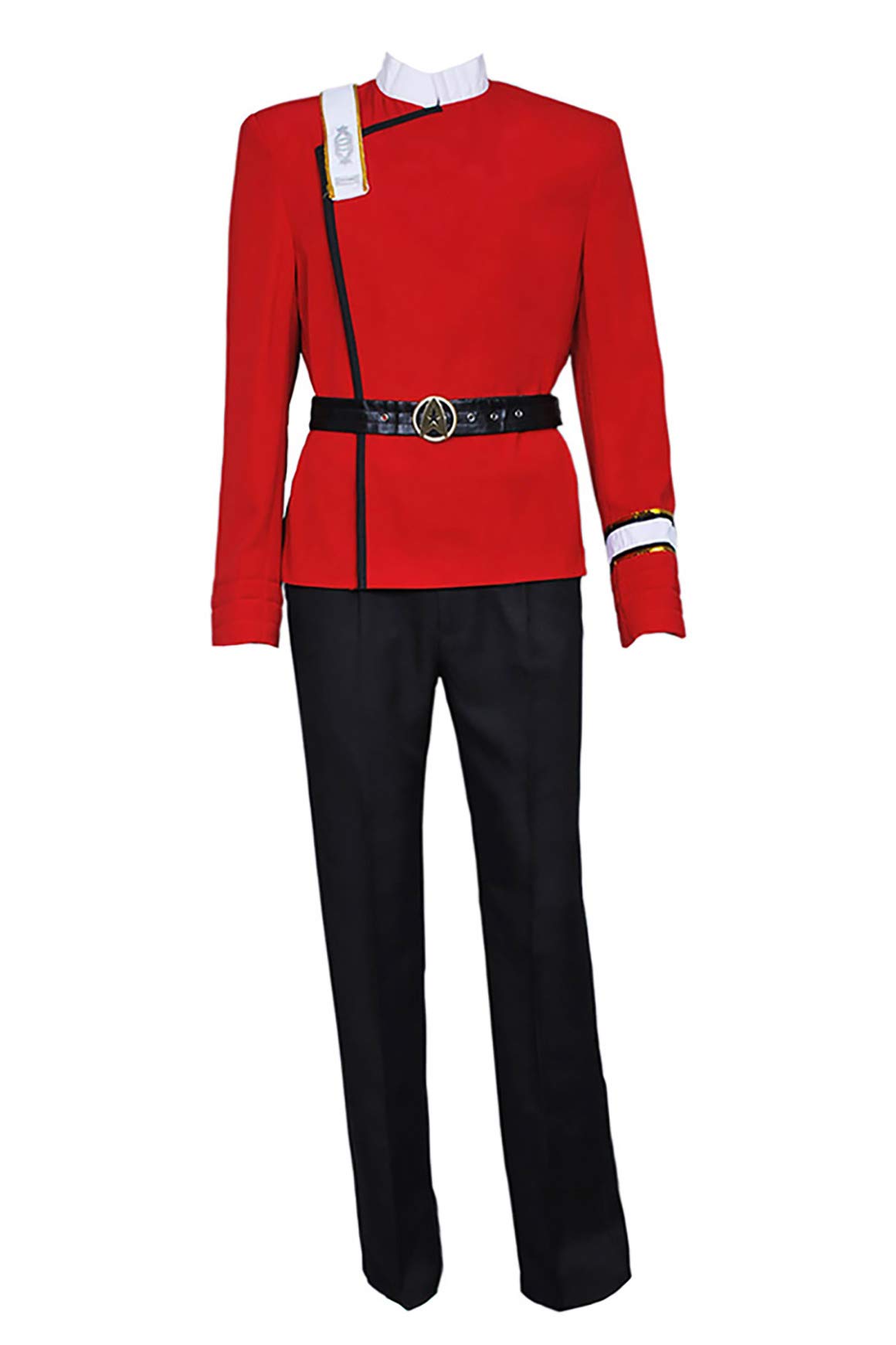 Star Trek Wrath of Khan Starfleet Officer Cosplay Costume Red - Perfect for Halloween, Comic Con & Trek-Themed Parties