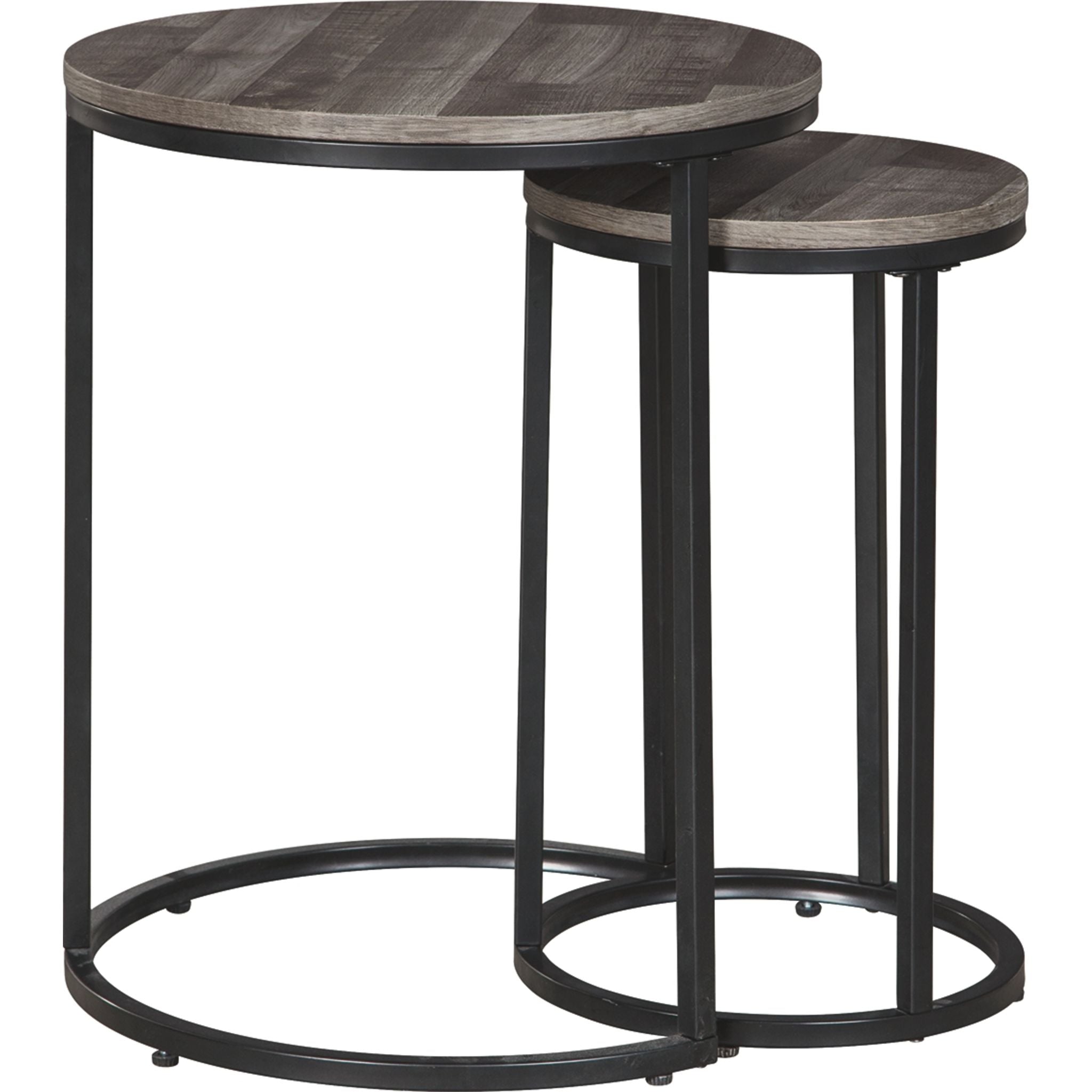 Briarsboro Accent Table Set of 2 - Modern Gray and Black Side Tables for Living Room, Bedroom or Office - Perfect for Coffee, Lamp or Decor Display