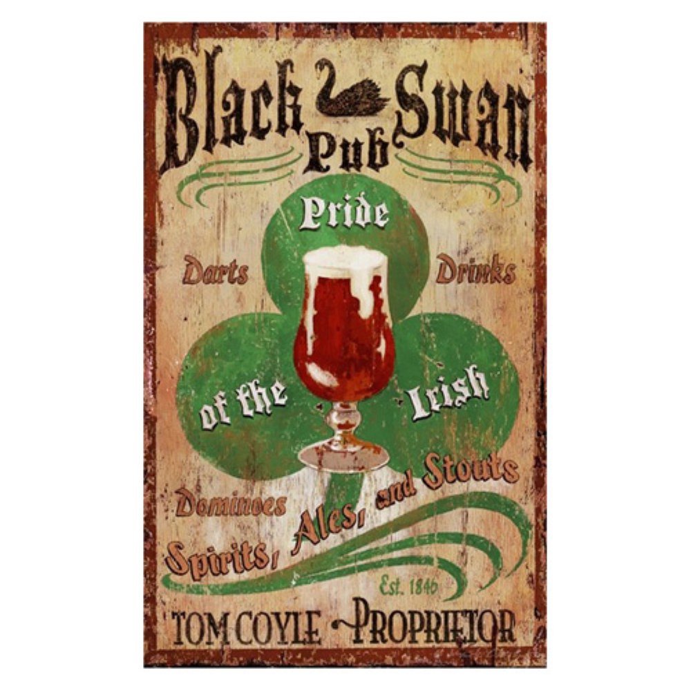 Authentic Irish Pub Wall Art Decor - Vintage Bar Signs & Celtic Themed Home Decor for Living Room, Man Cave, or Basement