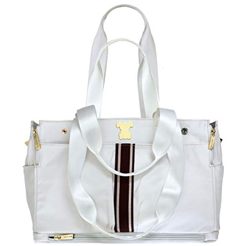 STRIPE CANVAS- WHITE / BROWN