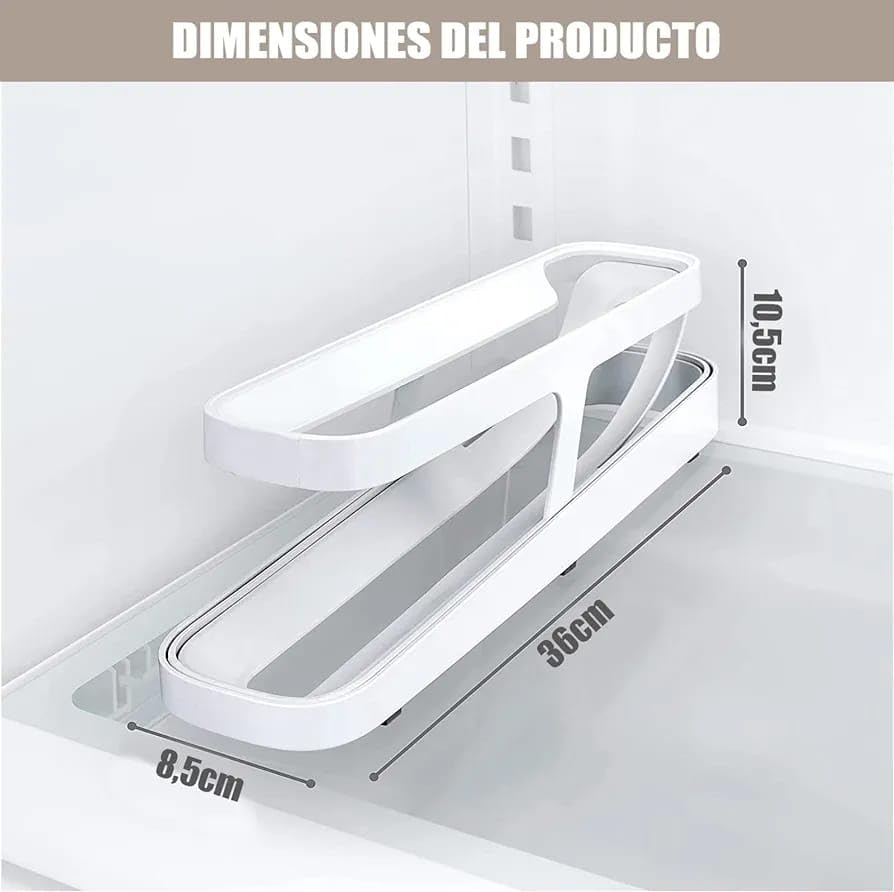 FUTURE TRAND (1Pcs) Double-Layer Refrigerator Egg Holder Organizer - Space Saving Automatic Rolling Egg Dispenser, Kitchen Fridge Egg Storage Tray for Fresh Eggs - Perfect for Breakfast Meal Prep & Home Organization