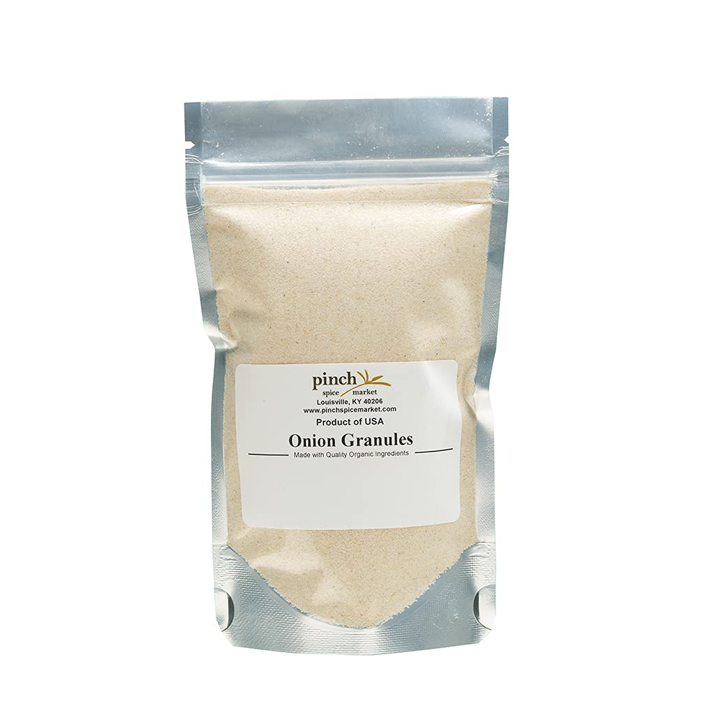 Organic California Grown Onion Granules - 8oz | All-Natural Seasoning for Soups, Salads & Homemade Meals | Premium Quality Spice for Cooking & Baking