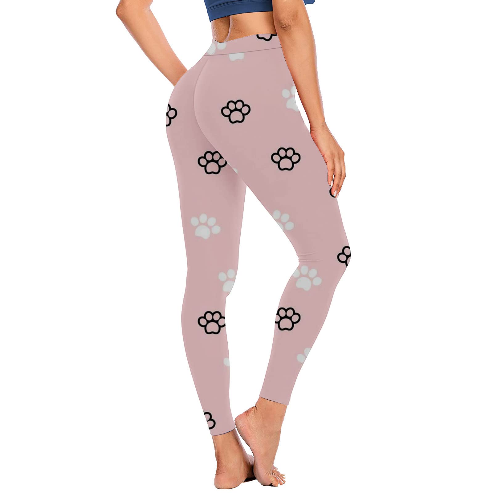 Women's Printed Yoga Pants - High Waist Plus Size Leggings for Fitness, Running & Workout - Stretchy Slim Elastic Workout Pants in Pink | Perfect for Gym, Yoga, Pilates & Casual Wear