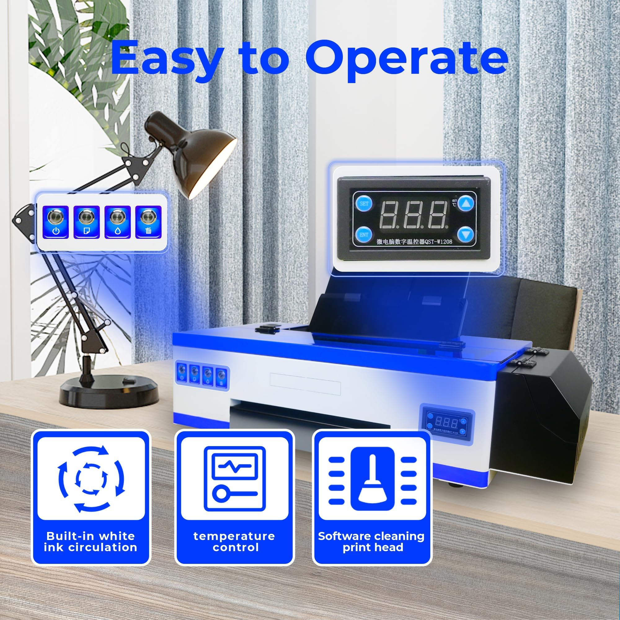 PUNEHOD A3 DTF Transfer Printer for Dark & Light Fabrics - Direct to Film Printing with Preheating Oven | L1800 vs DTG Comparison | Perfect for T-Shirt, Hoodie & Apparel Customization Business