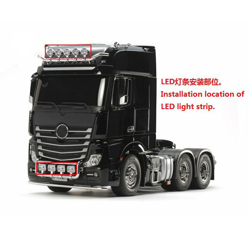 1/14 Scale RC Tractor Truck 56348 - Degree Roof Light & Spot Light Kit for Plastic Remote Controlled Car DIY Models - Perfect for RC Vehicle Customization & Nighttime Operation